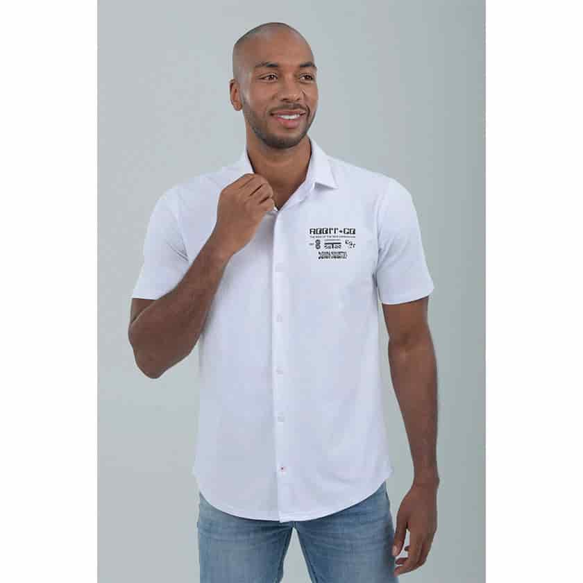 Camisa Blanca Manga Corta - miniatura 1