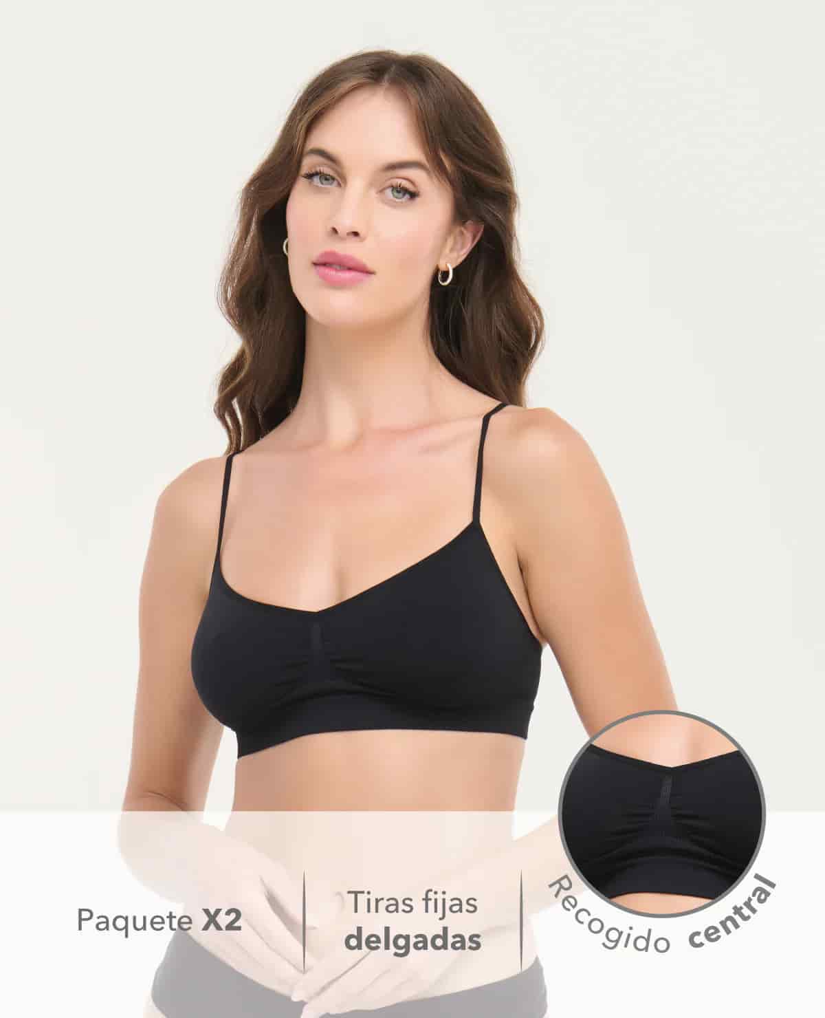 Top Seamless | Paquete X2 | Escote en V - miniatura 9