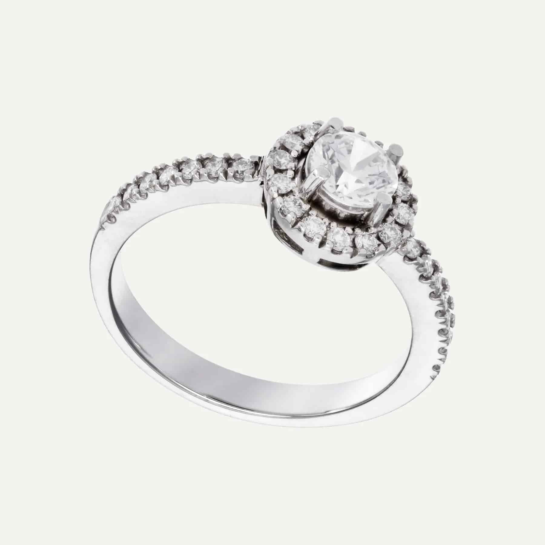 Anillo Halo engagement ring - miniatura 3