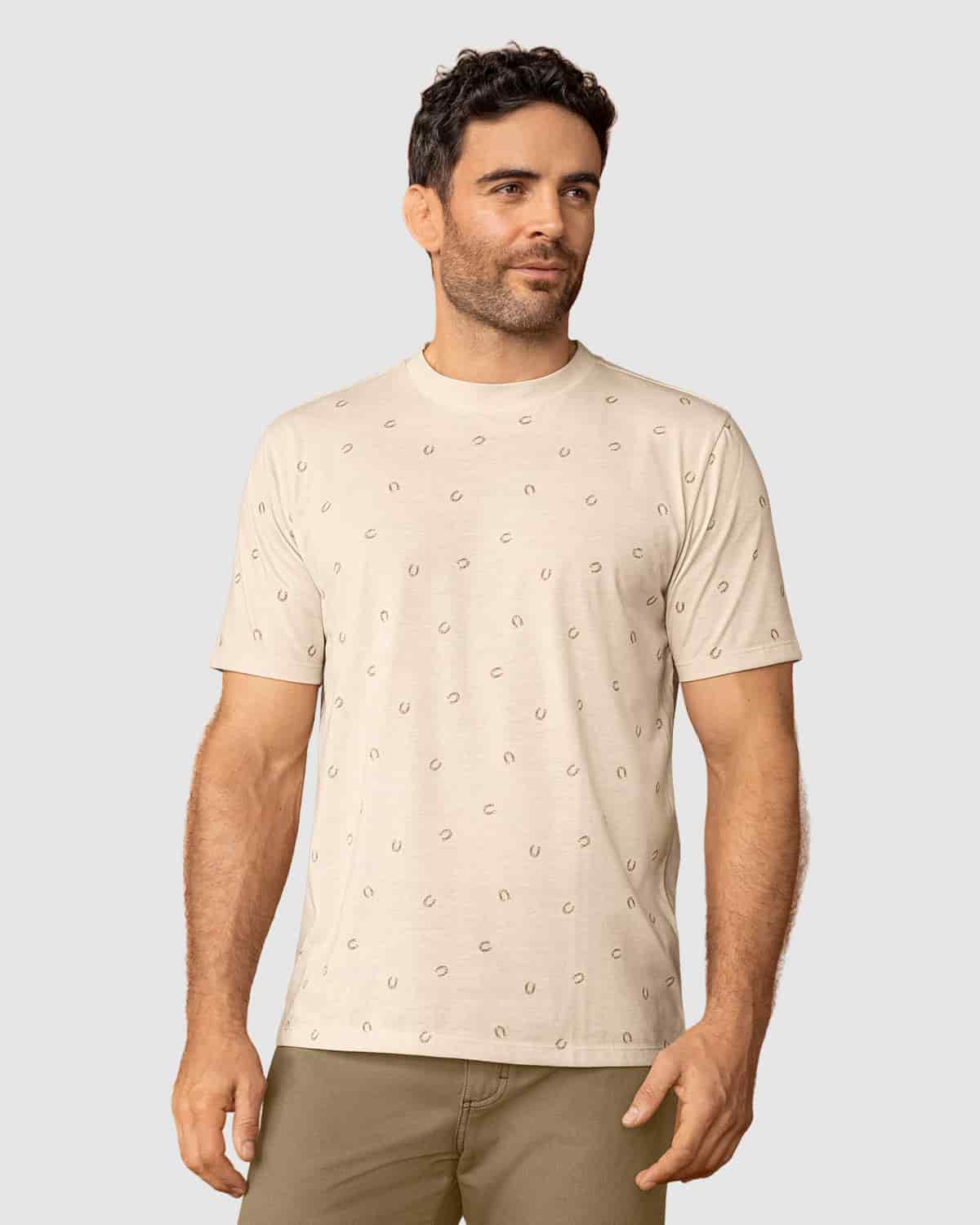 Camiseta manga corta con estampado continuo - miniatura 2