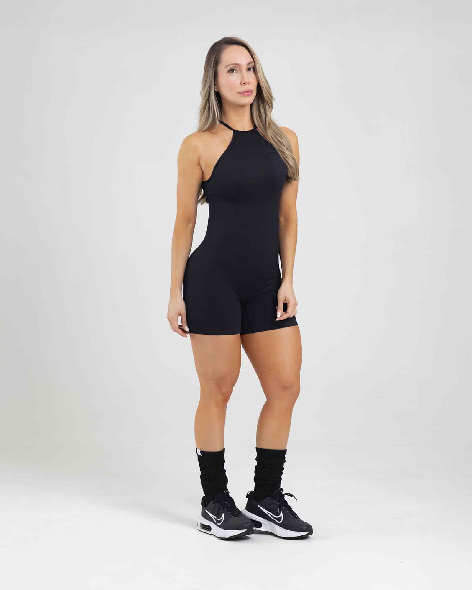 Enterizo zipper seamless negro dolce FIBER - miniatura 2