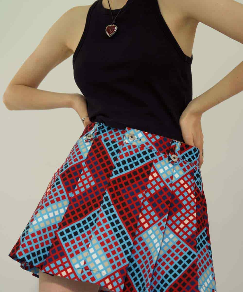 Pleated Mini Skirt in Blueprint - miniatura 4