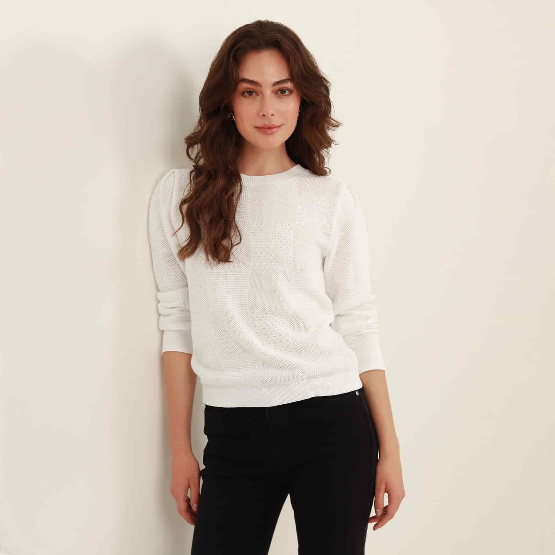 Sweater cuello redondo manga larga en jacquard - miniatura 5