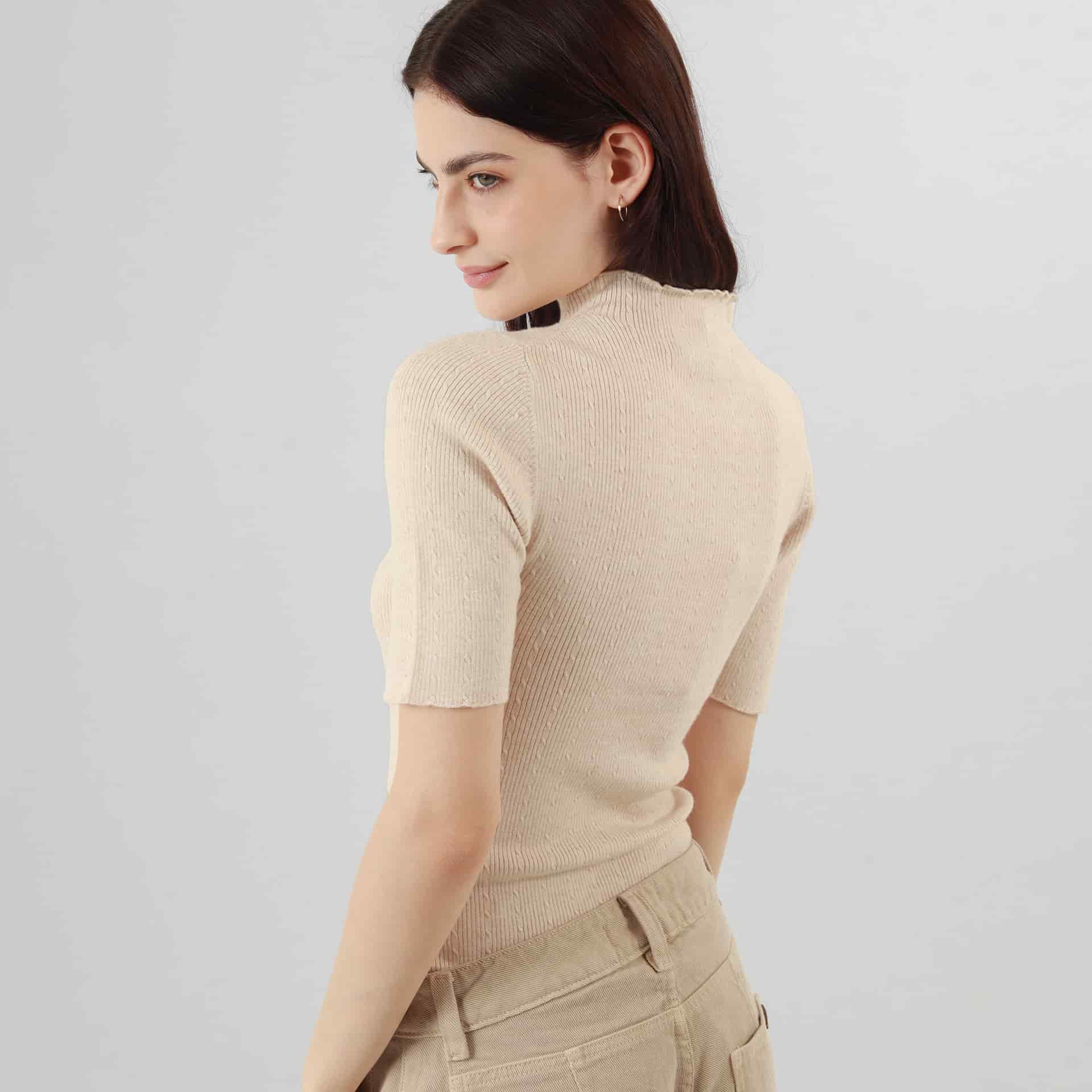 Sweater canale cuello alto manga corta - miniatura 10