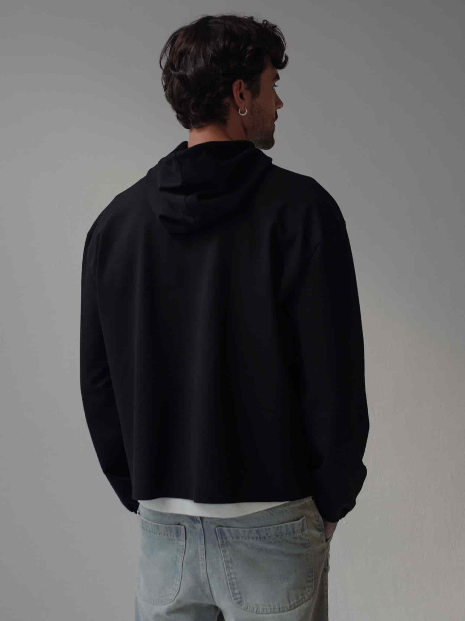 CUT CLEAN HOODIE - BLACK - miniatura 7