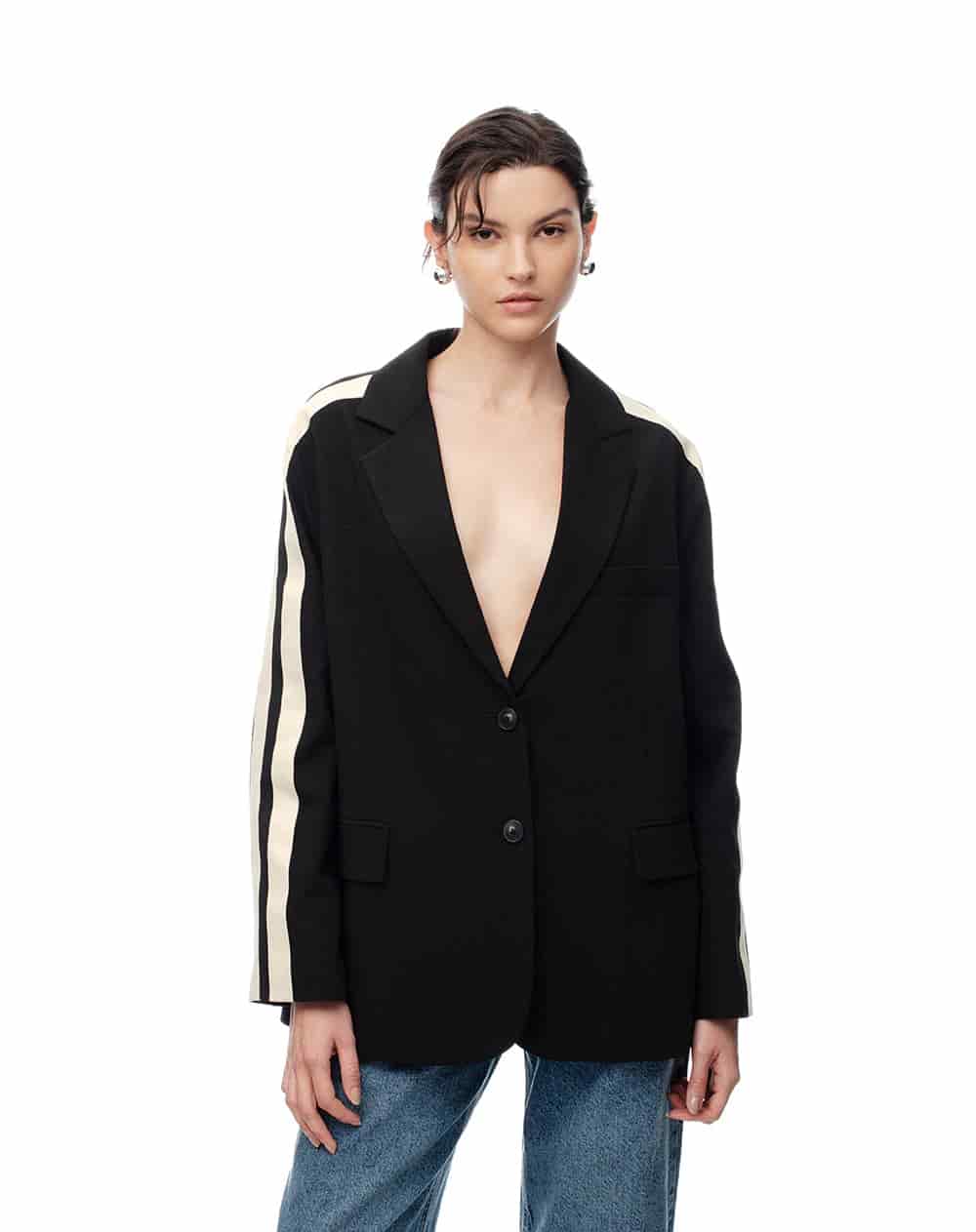 Blazer oversize negro mujer - miniatura 1