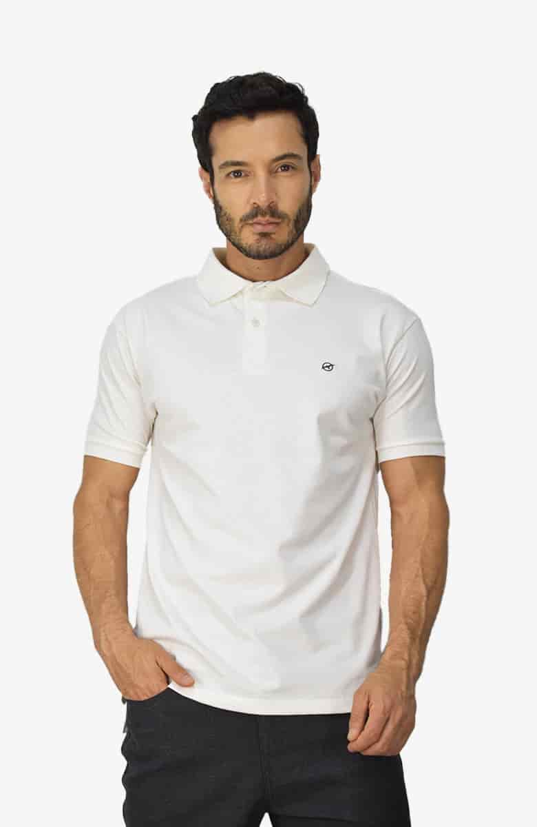 Camiseta tipo Polo Marfil para Hombre - miniatura 1