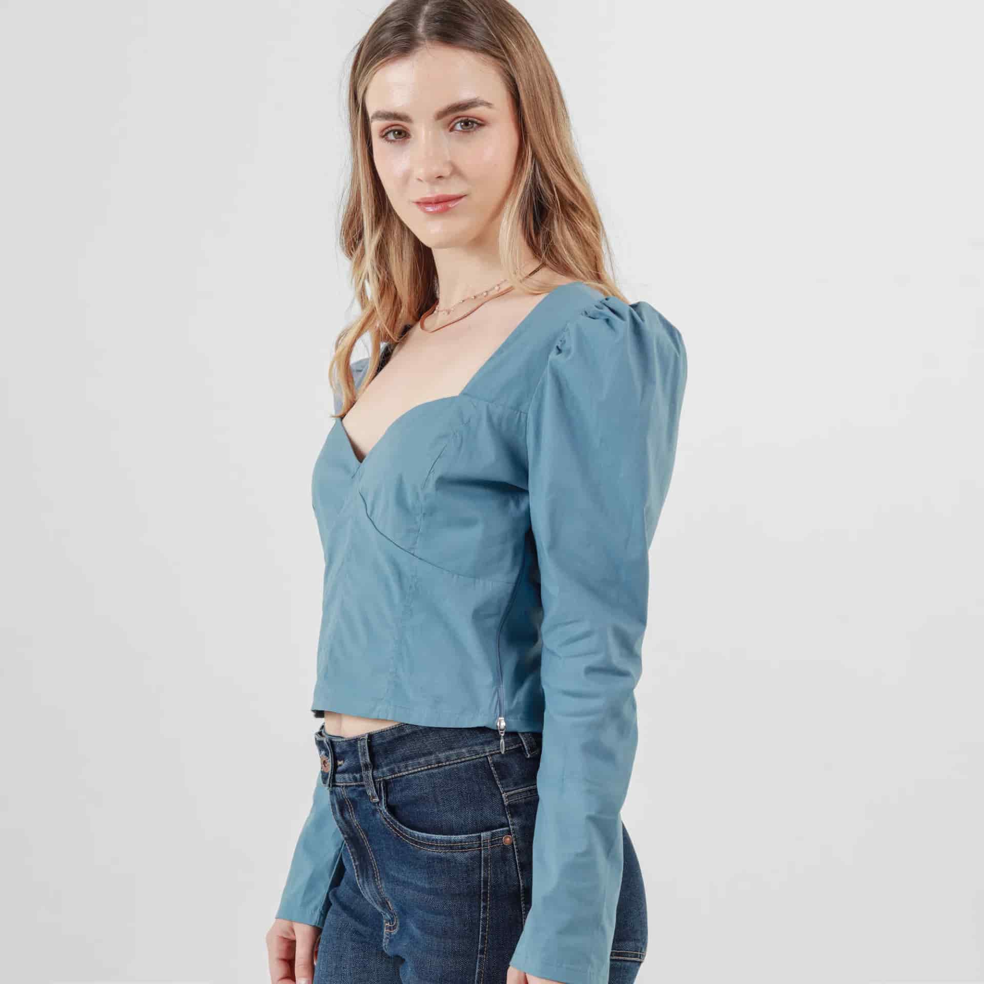 Blusa Cuello V Manga Larga - miniatura 10
