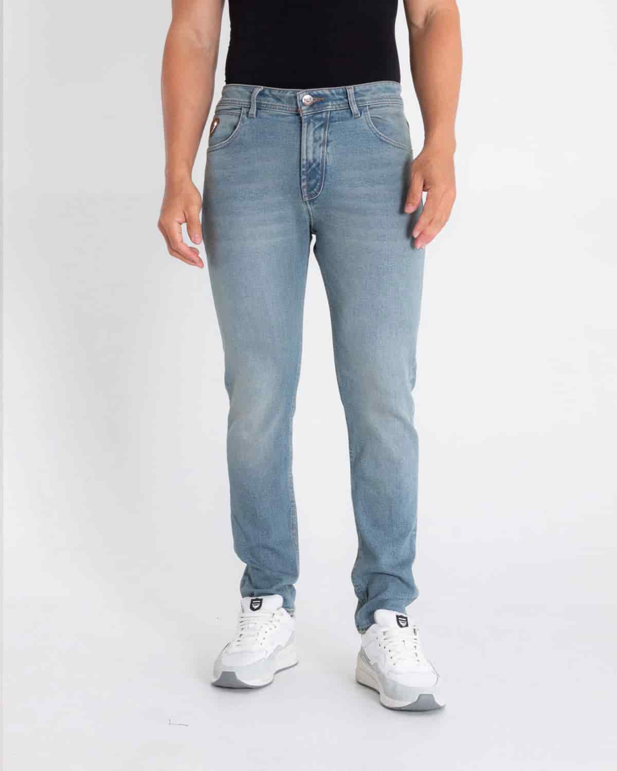 Jean slim tono claro para hombre - miniatura 1