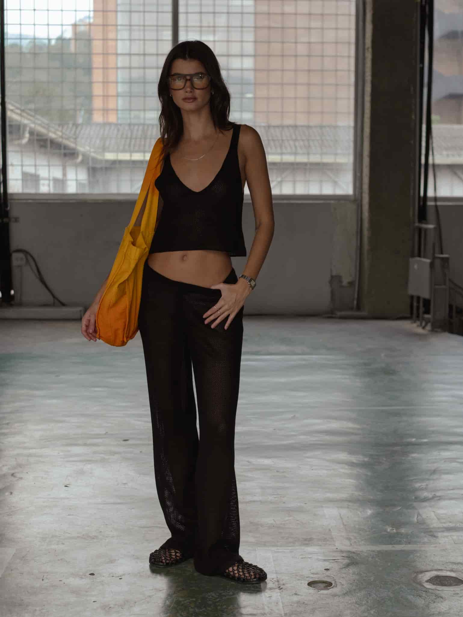 CLASSIC KNIT PANT - BLACK - miniatura 2