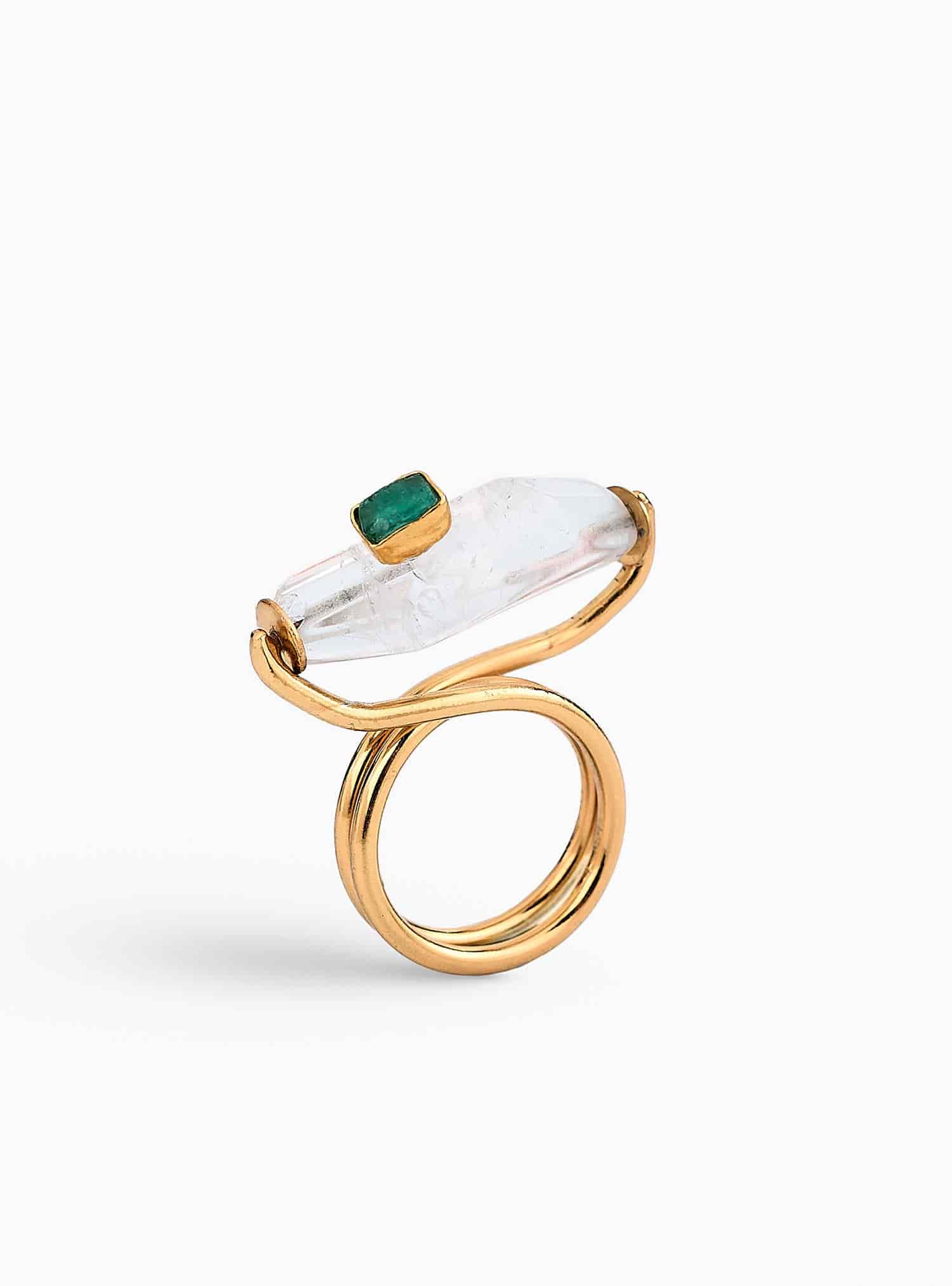 Veta Emerald Ring - miniatura 1
