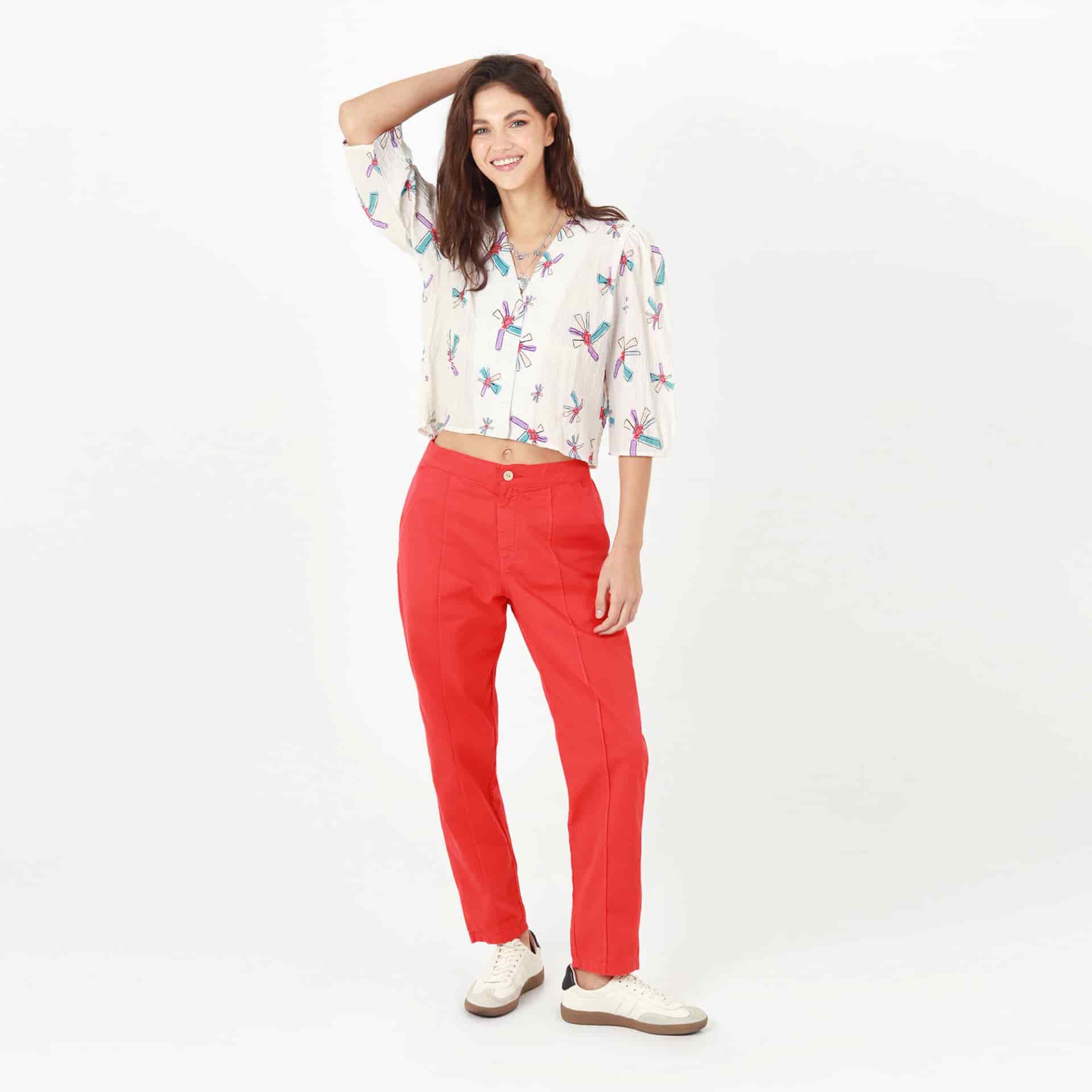 Blusa Cuello V Manga 3cuartos - miniatura 2