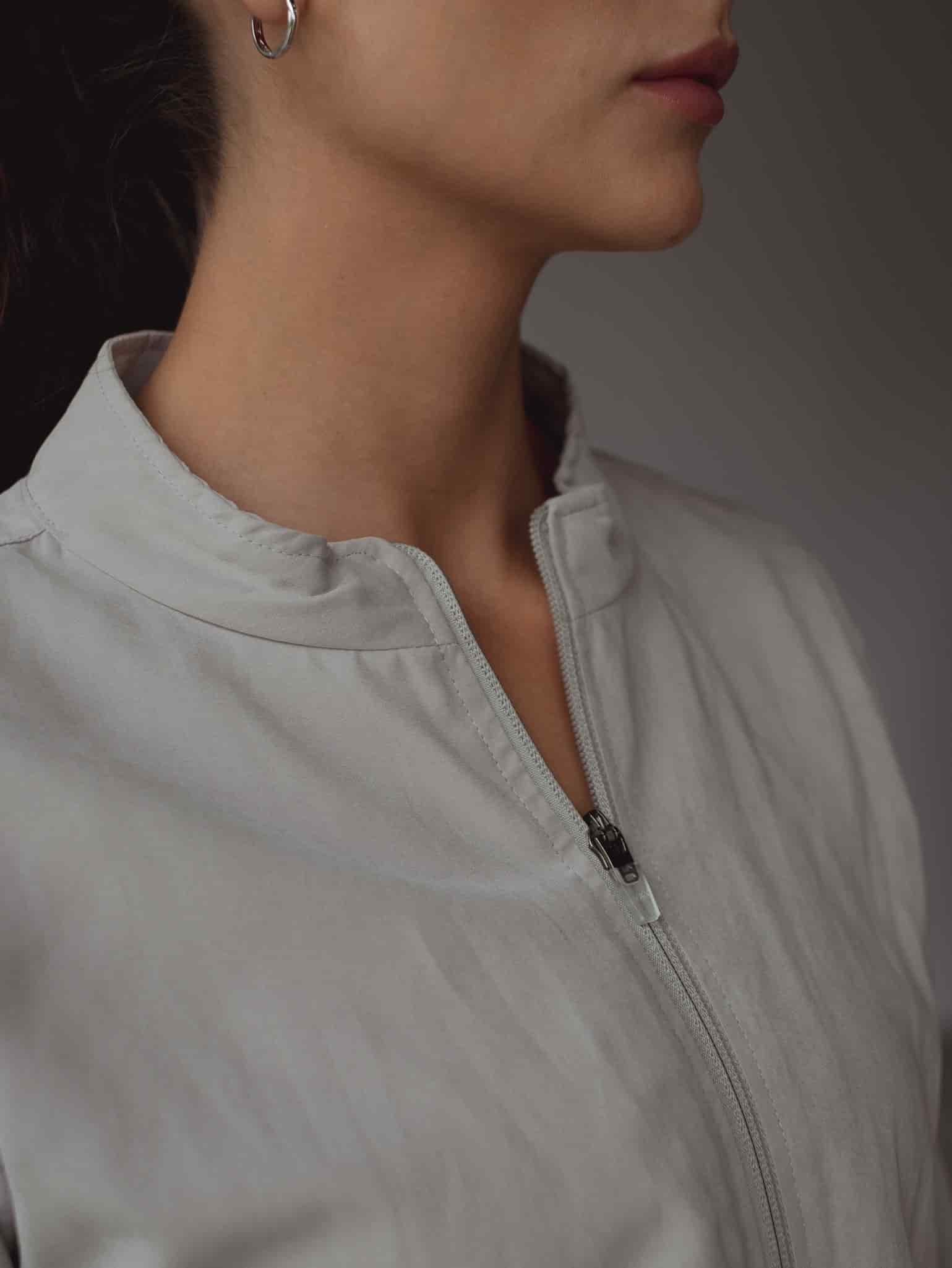 LINE WINDBREAKER JACKET - GRAY & WHITE - miniatura 9