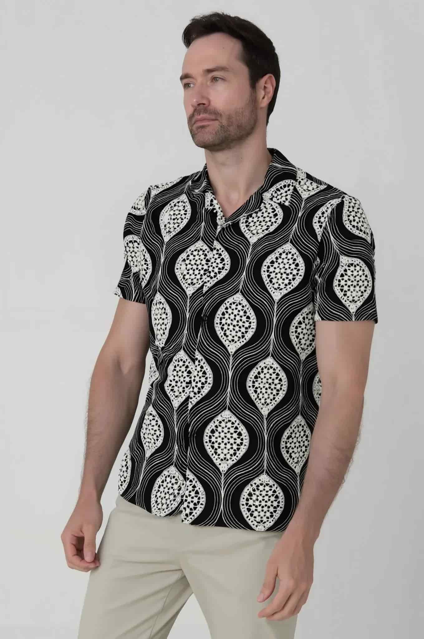 Camisa Manga Corta tejida Jon Sonen 100% algodón - miniatura 2
