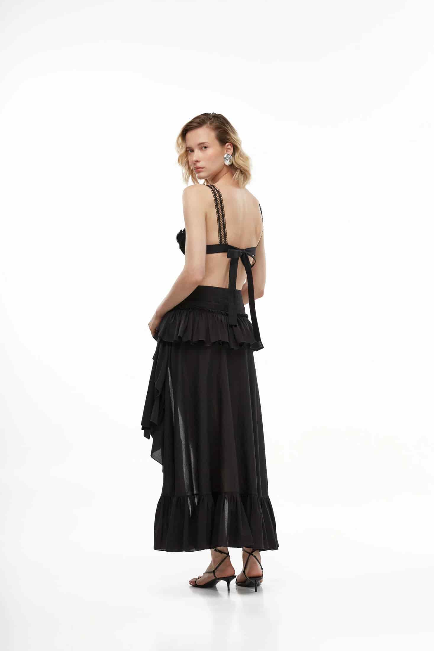 BAHAMAS WRAP SKIRT BLACK - miniatura 2
