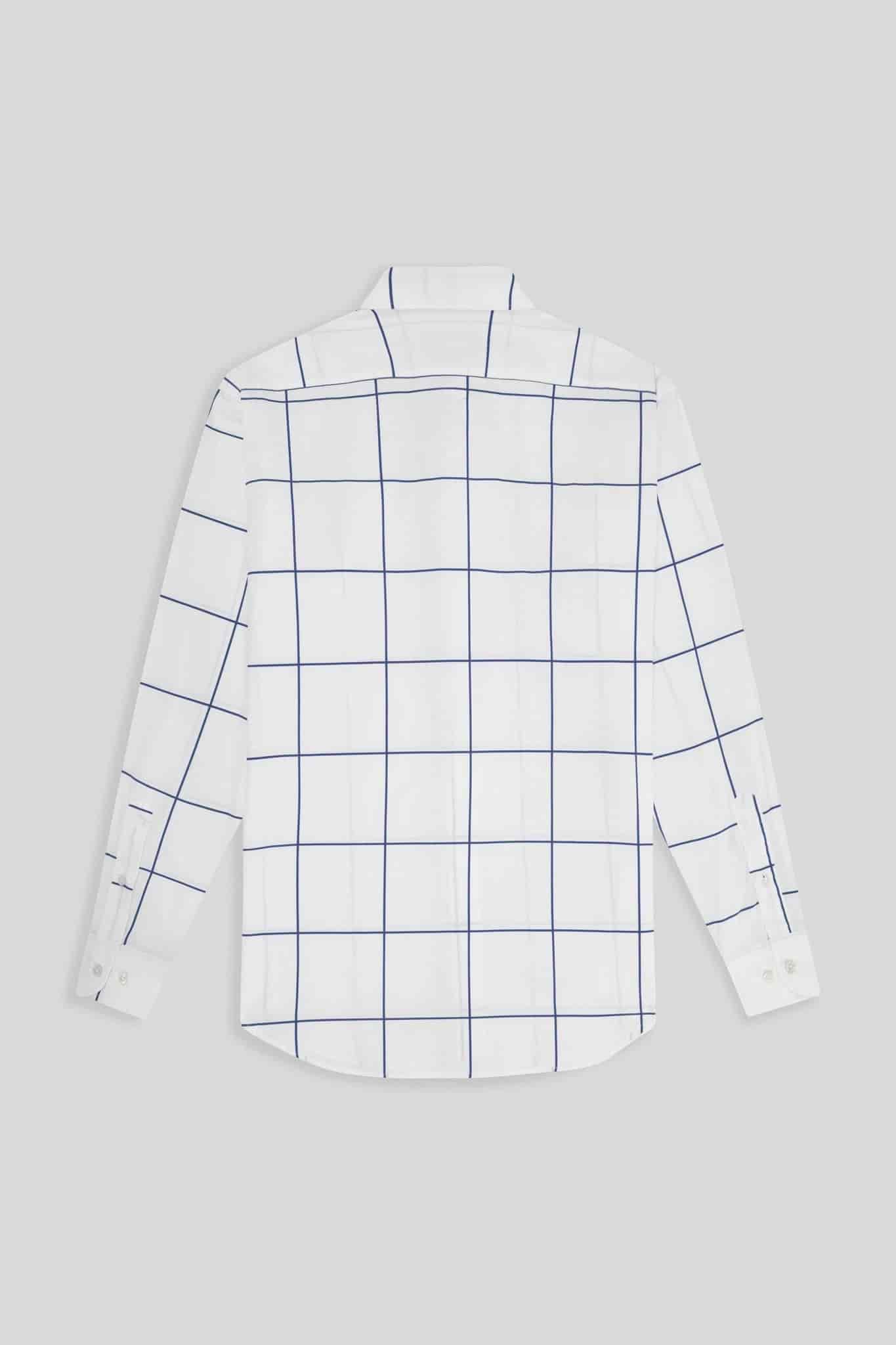 Men's cotton shirt navy teselas - miniatura 2