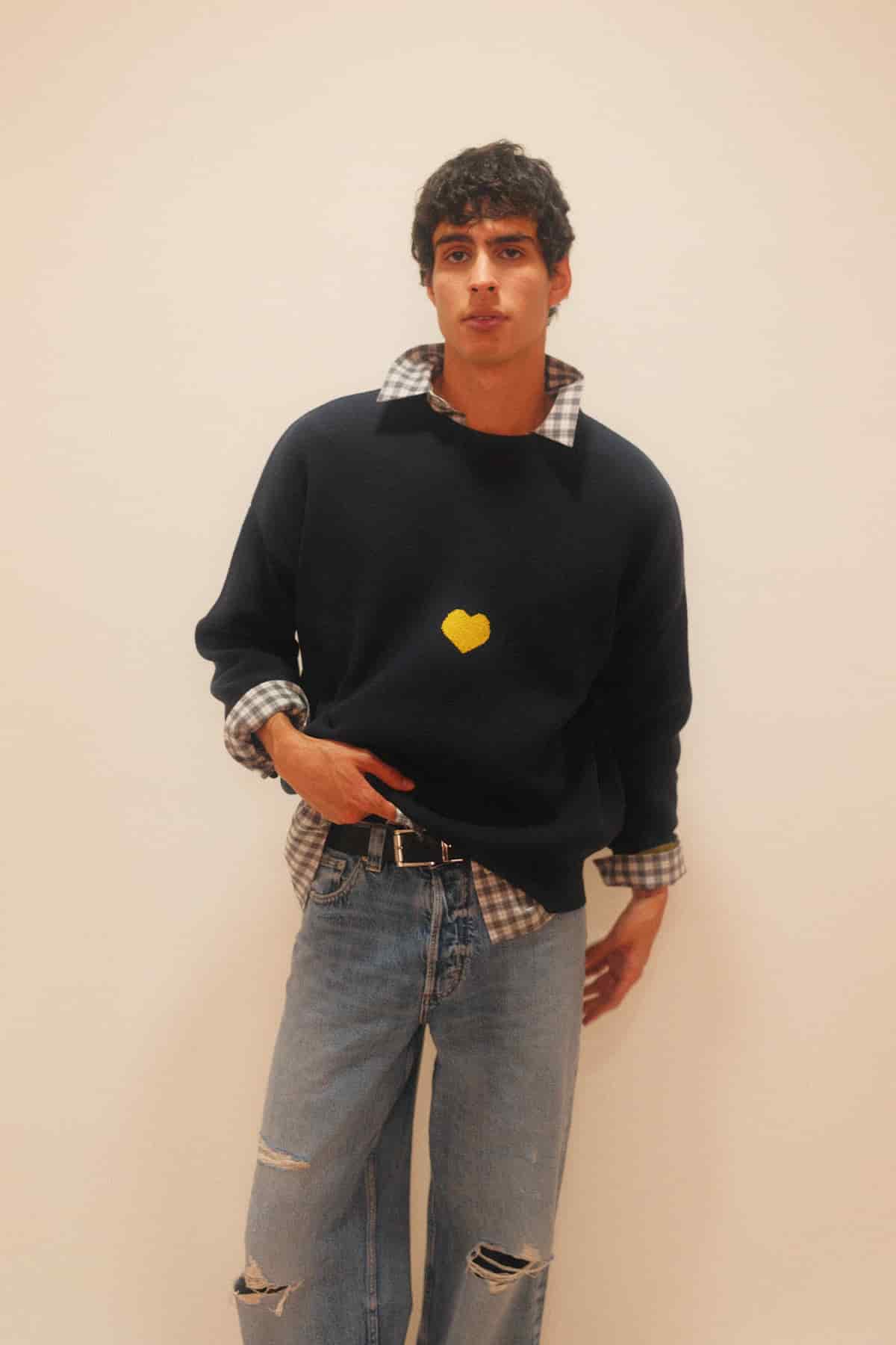 Heart Sweater Navy - miniatura 3