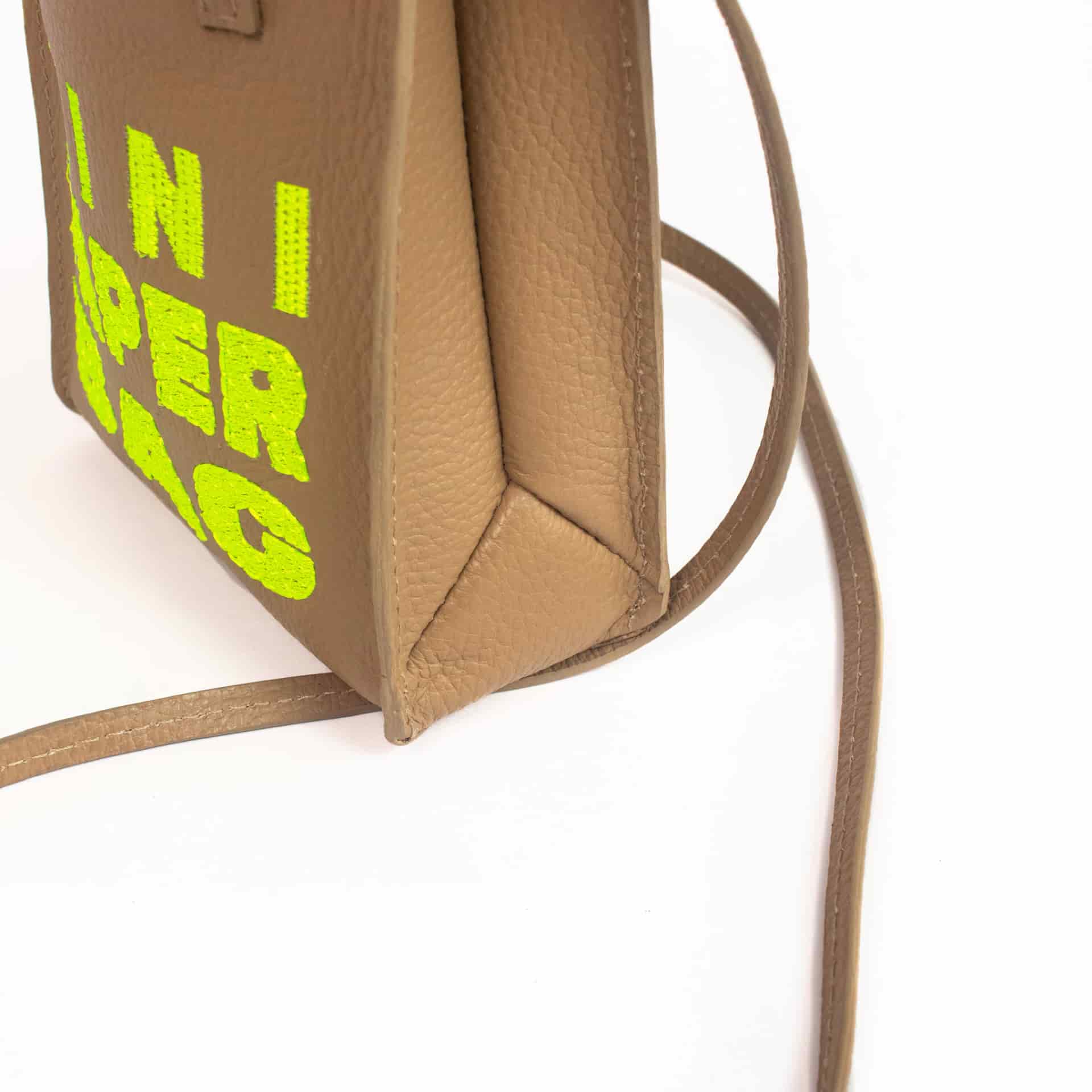 Mini Paper Bag - Cocoa x Neon Lemon - miniatura 5