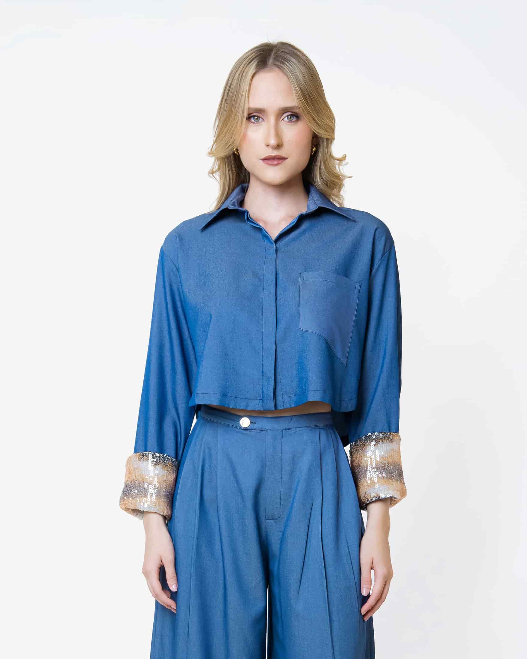 Blue Twist Shirt - miniatura 1