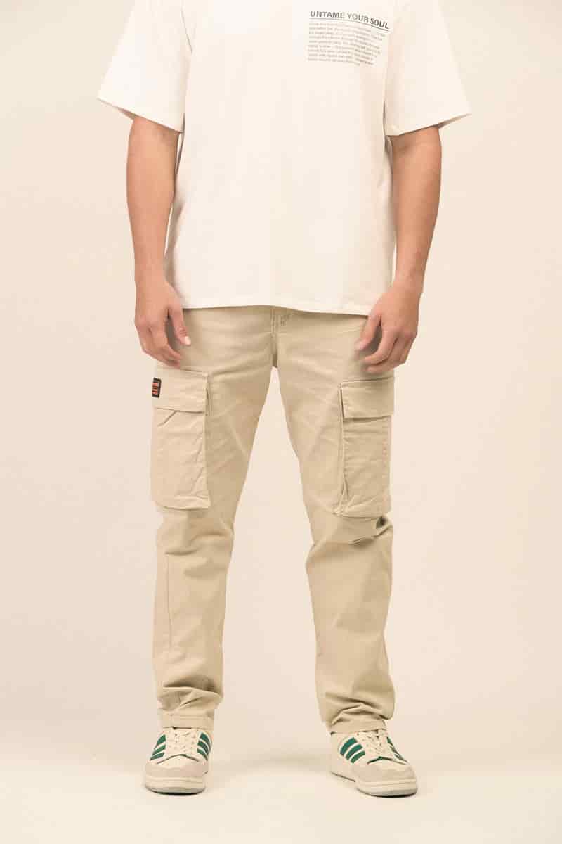 CARGO HK  BEIGE BOTA RECTA - miniatura 1