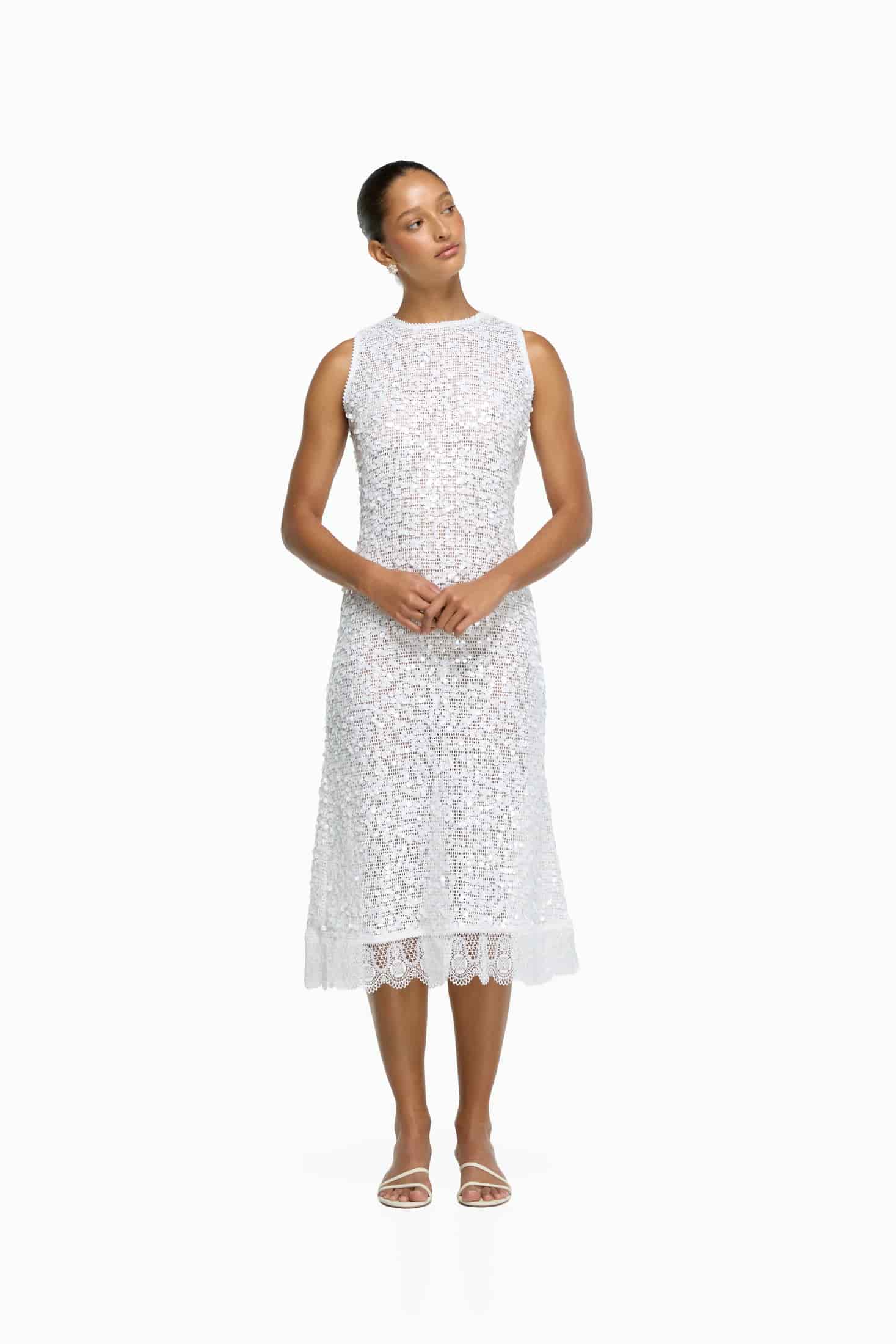 JULIA MIDI DRESS WHITE - miniatura 2