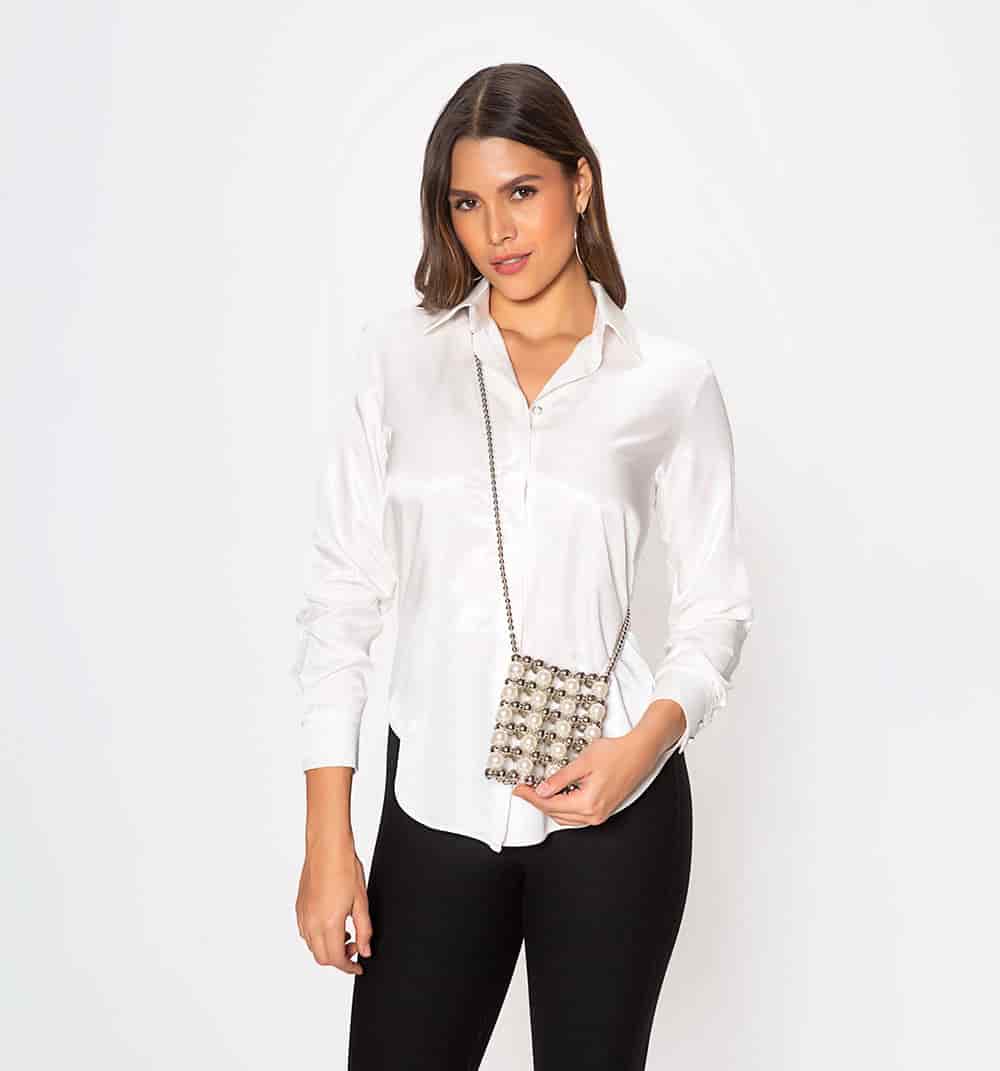 Blusa camisera manga larga con insumo de - miniatura 6