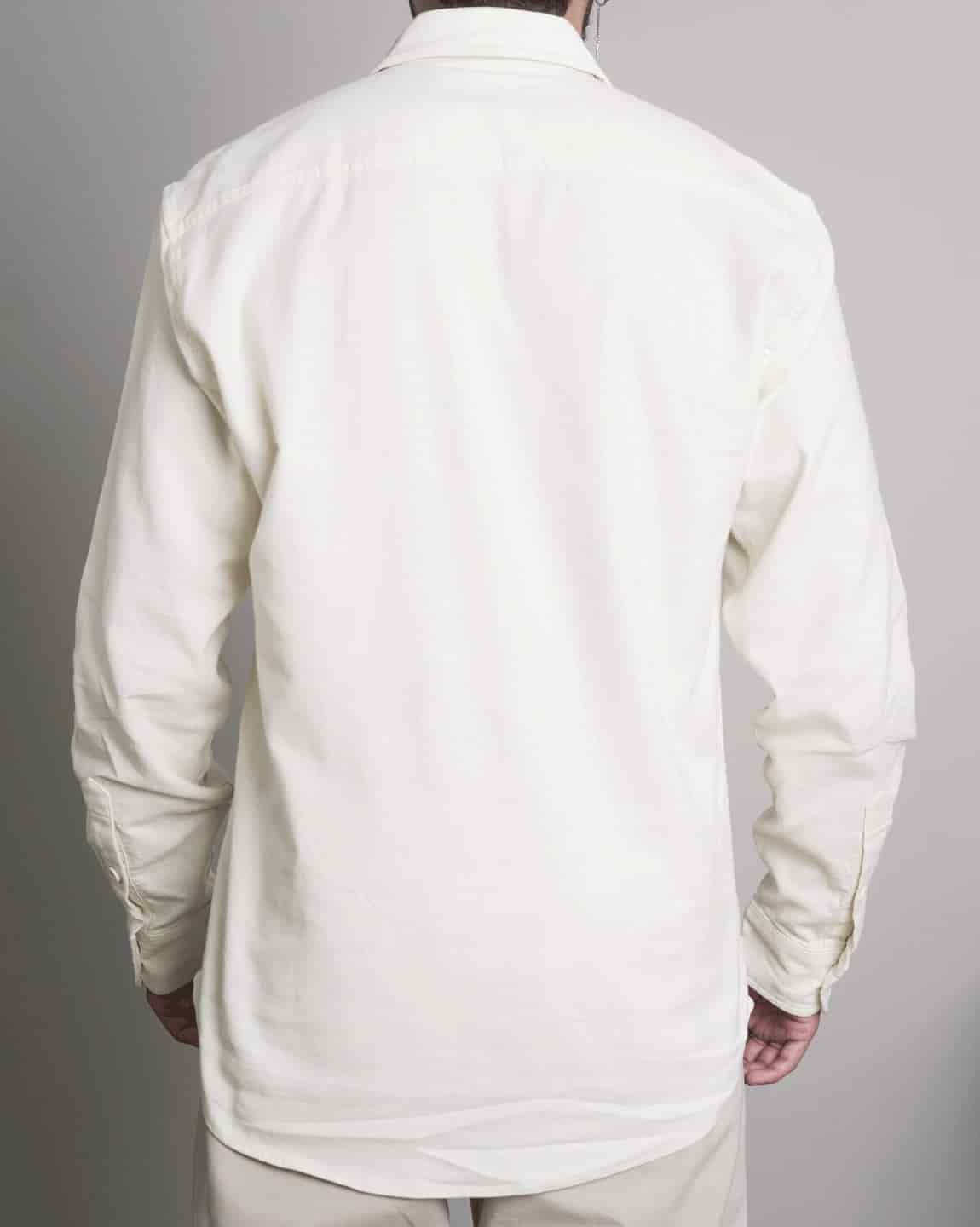 CAMISA LINO MANGA LARGA CRUDA HOMBRE - miniatura 2