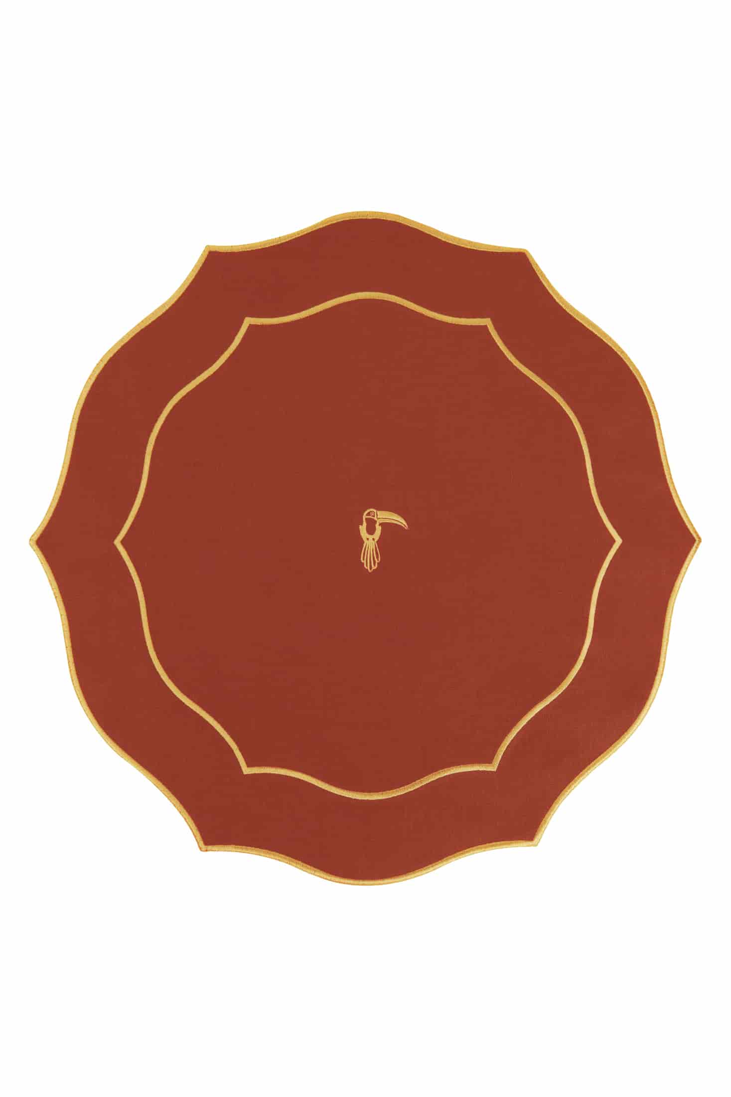 JDD Tucan Linen Placemat / Salmon - Yellow - miniatura 1
