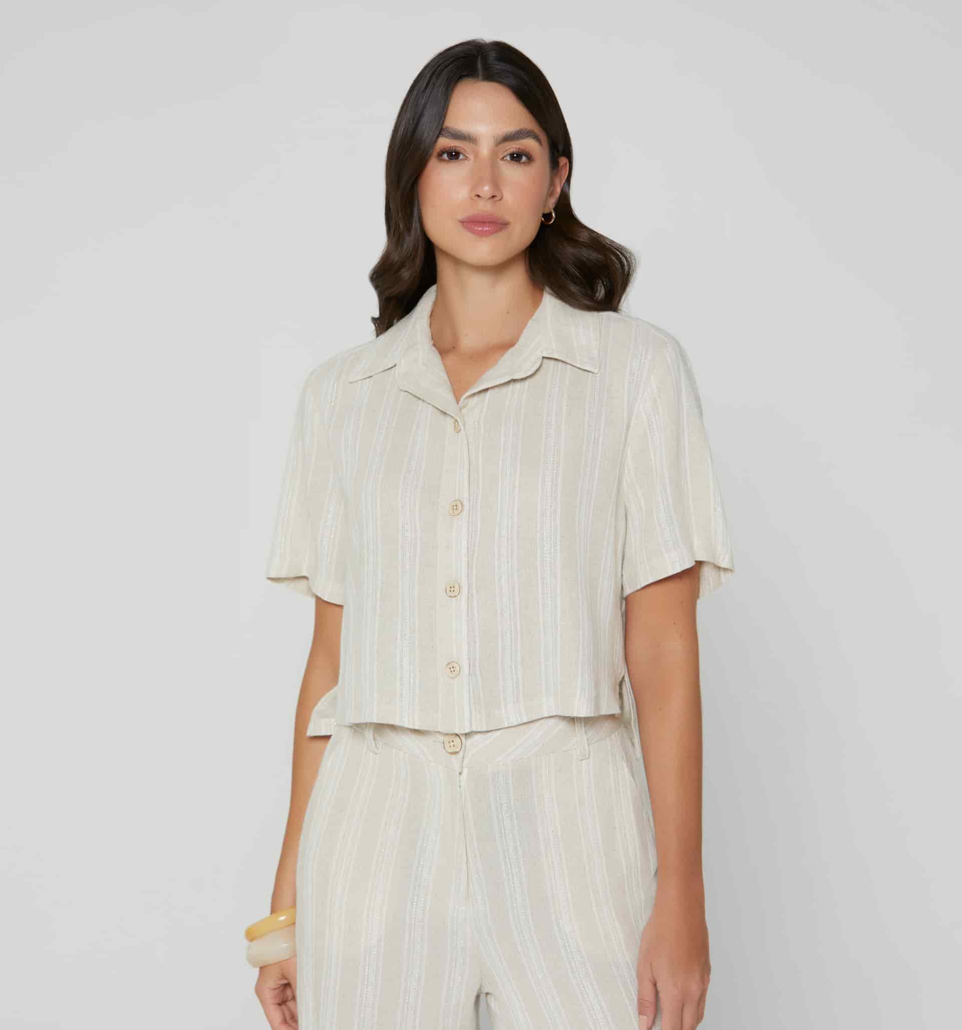 Blusa boxy manga corta - miniatura 1