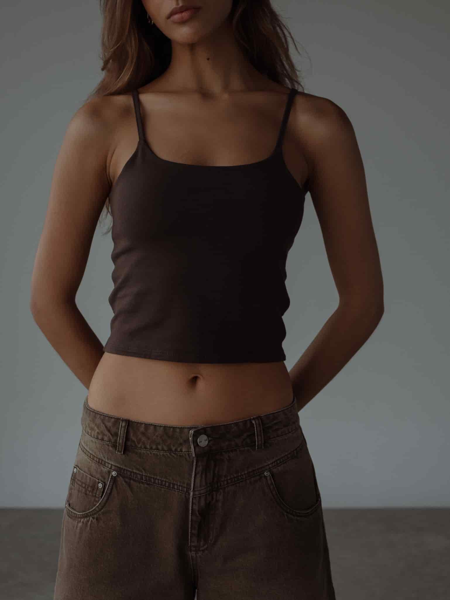 ESSENTIAL TANK TOP - ESPRESSO - miniatura 1