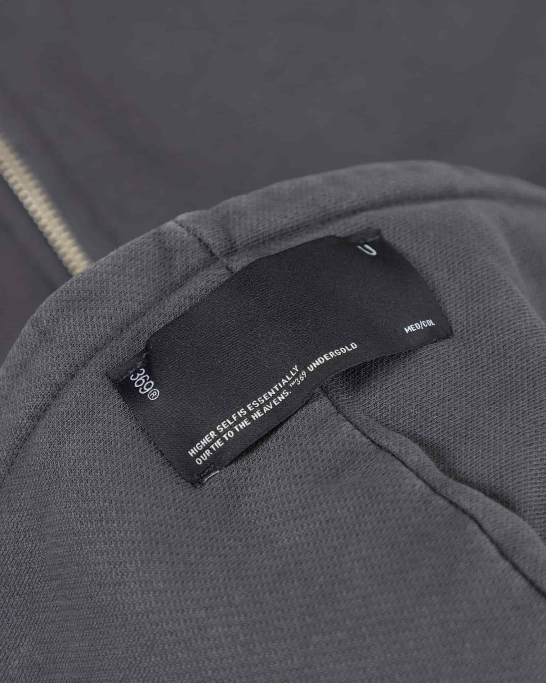 Line Basic Slim Fit Zip Up Cropped Hoodie Dark Gray - miniatura 6