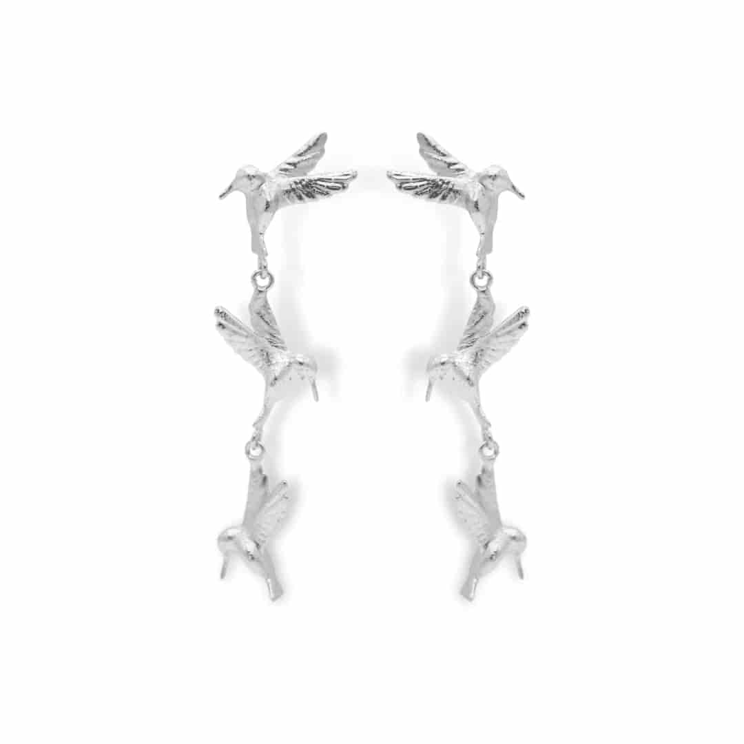 Aretes largos de colibrí - miniatura 2