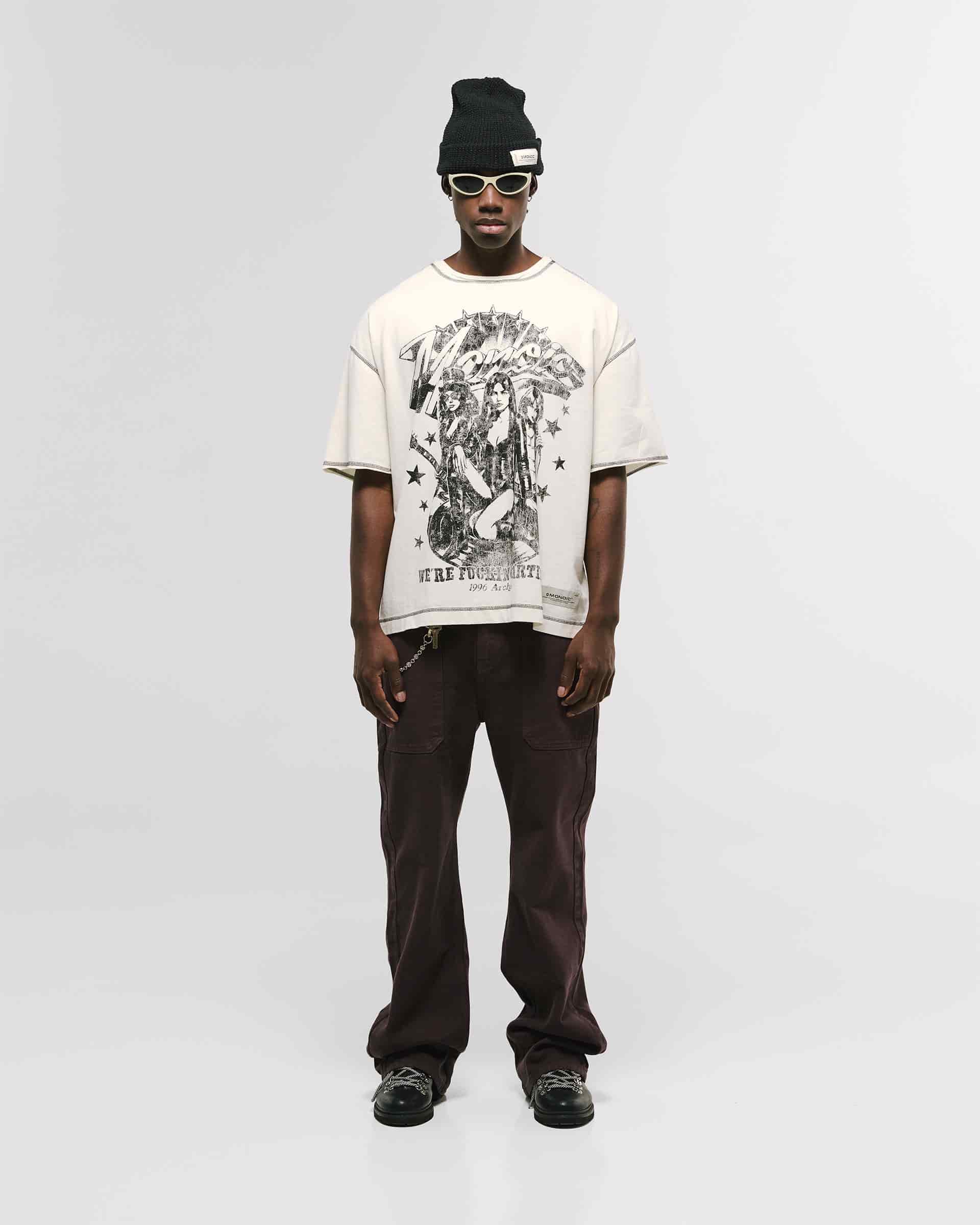 Camiseta Boxy Fit We're Fucking Artists – Off White - miniatura 4