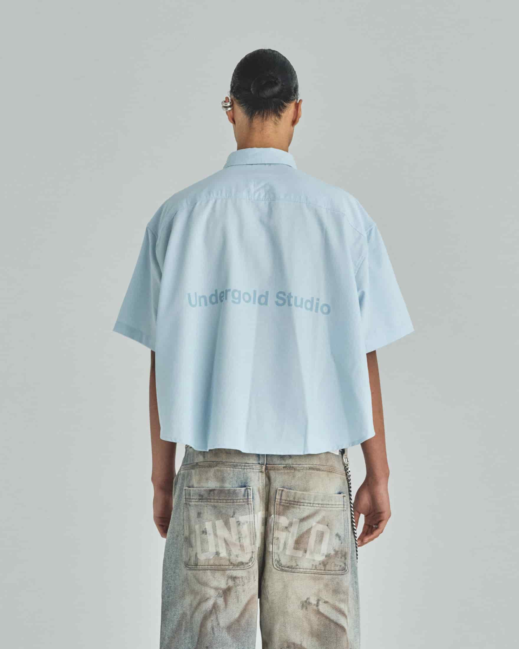 Basics Undergold Studio Boxy Fit Shirt Light Blue - miniatura 7