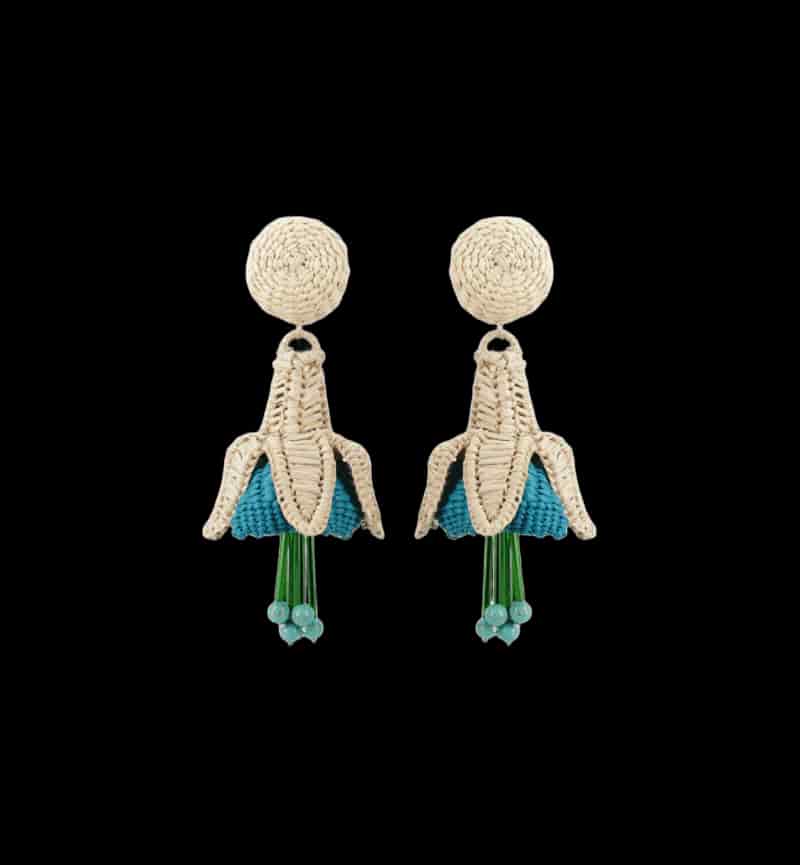 FUCHSIA BLUE EARRINGS - miniatura 1