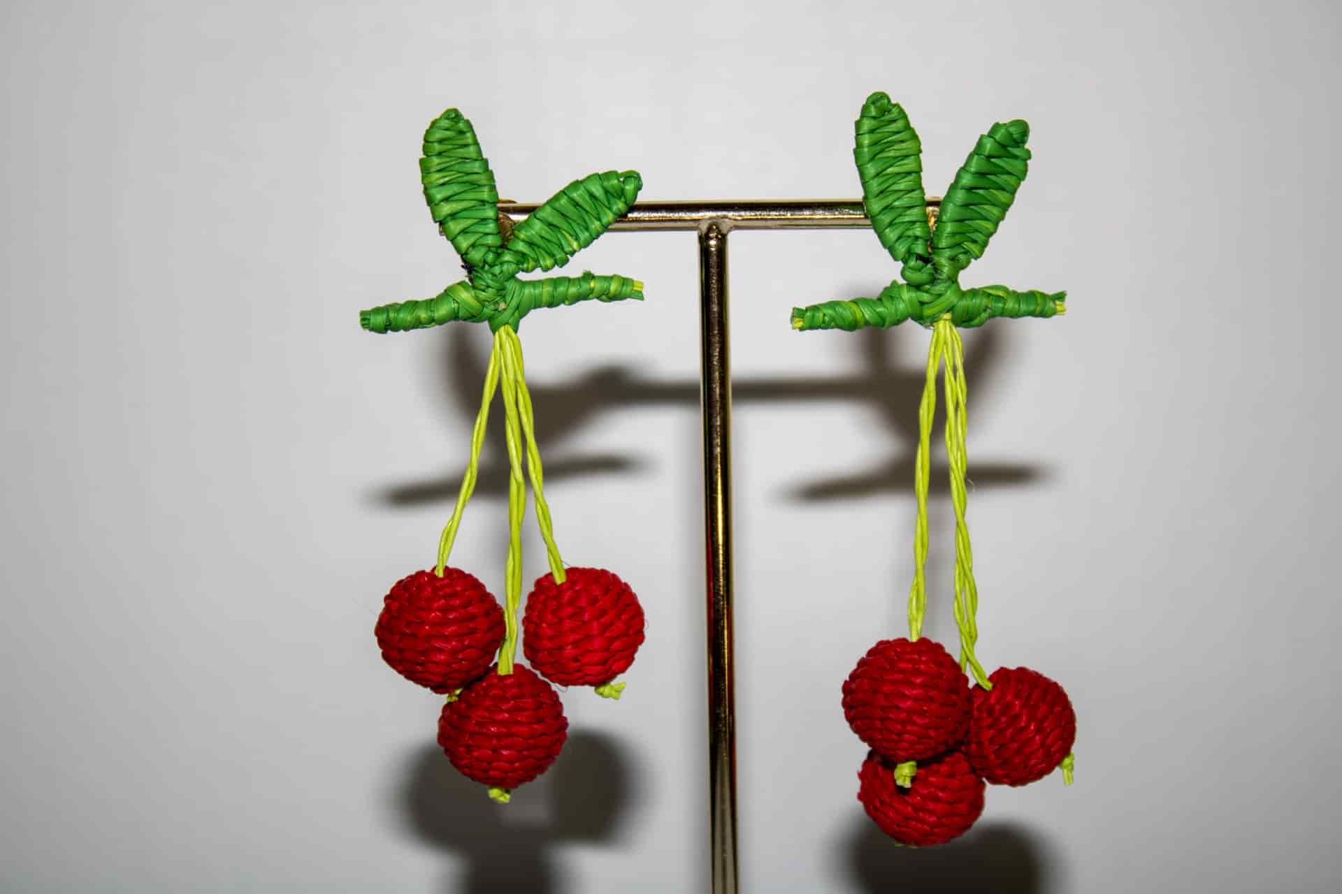 Aretes Iraca Fresas - miniatura 3