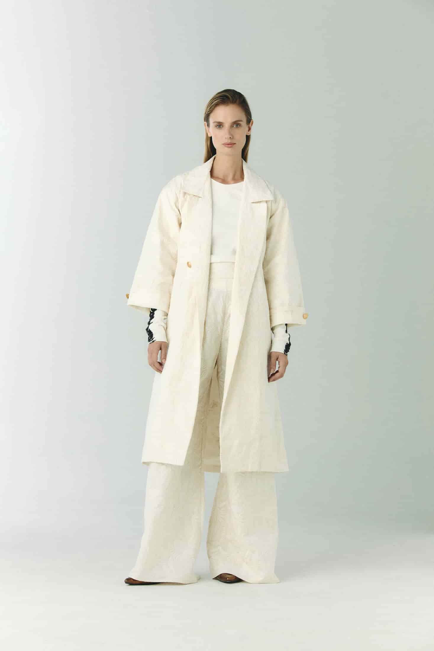 Fiol Canvas Embroidered Pants / Ecru - miniatura 3