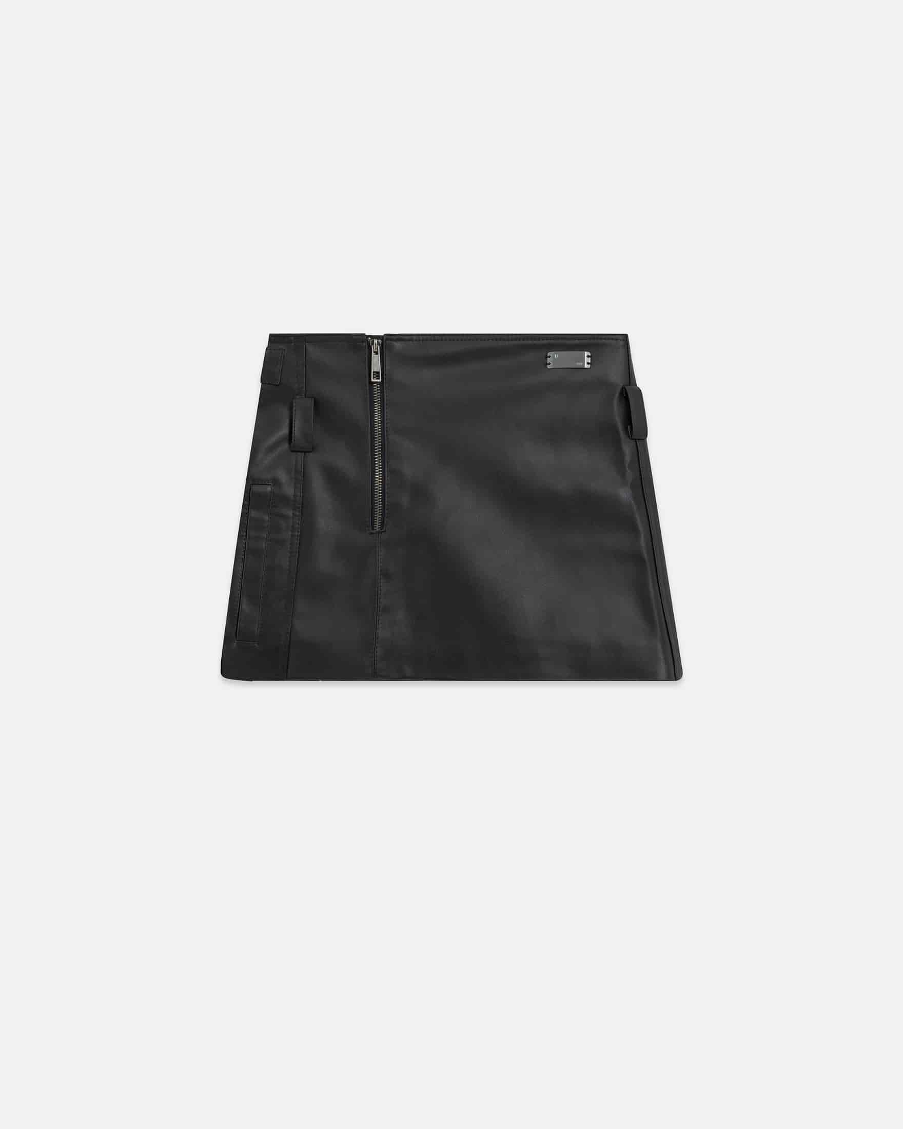 Basics Undergold Studio Pleather Mini Skirt Black - miniatura 1