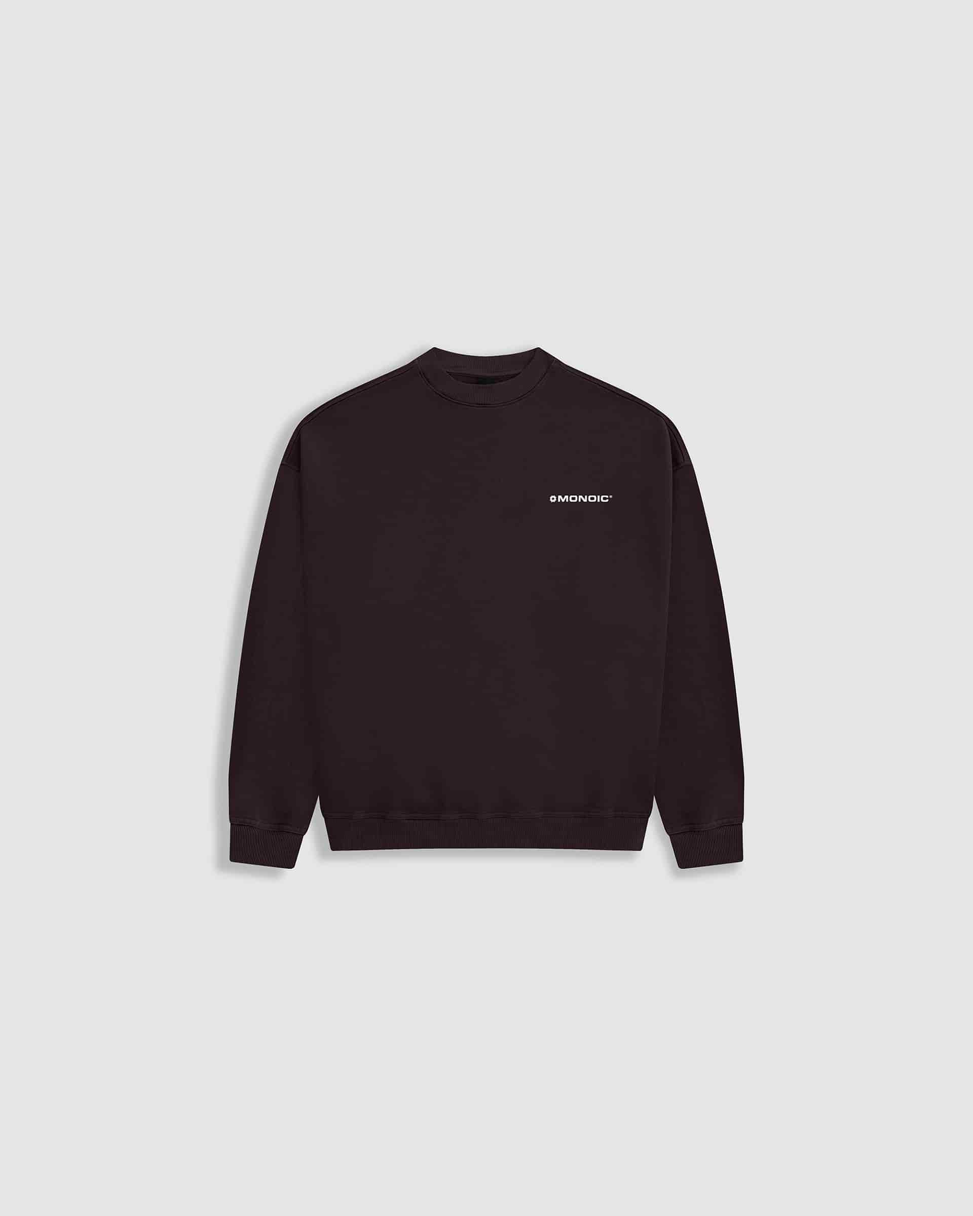 Crewneck Oversized Básico V4 - Café Chocolate - miniatura 1