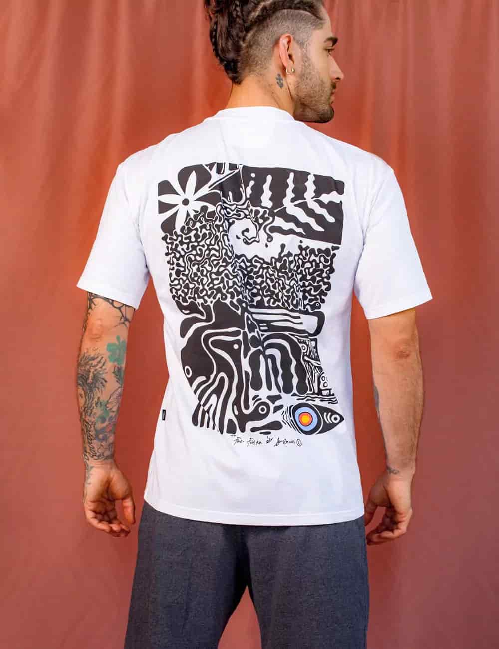 Camiseta Oversize On the Trip blanco para Hombre - miniatura 7