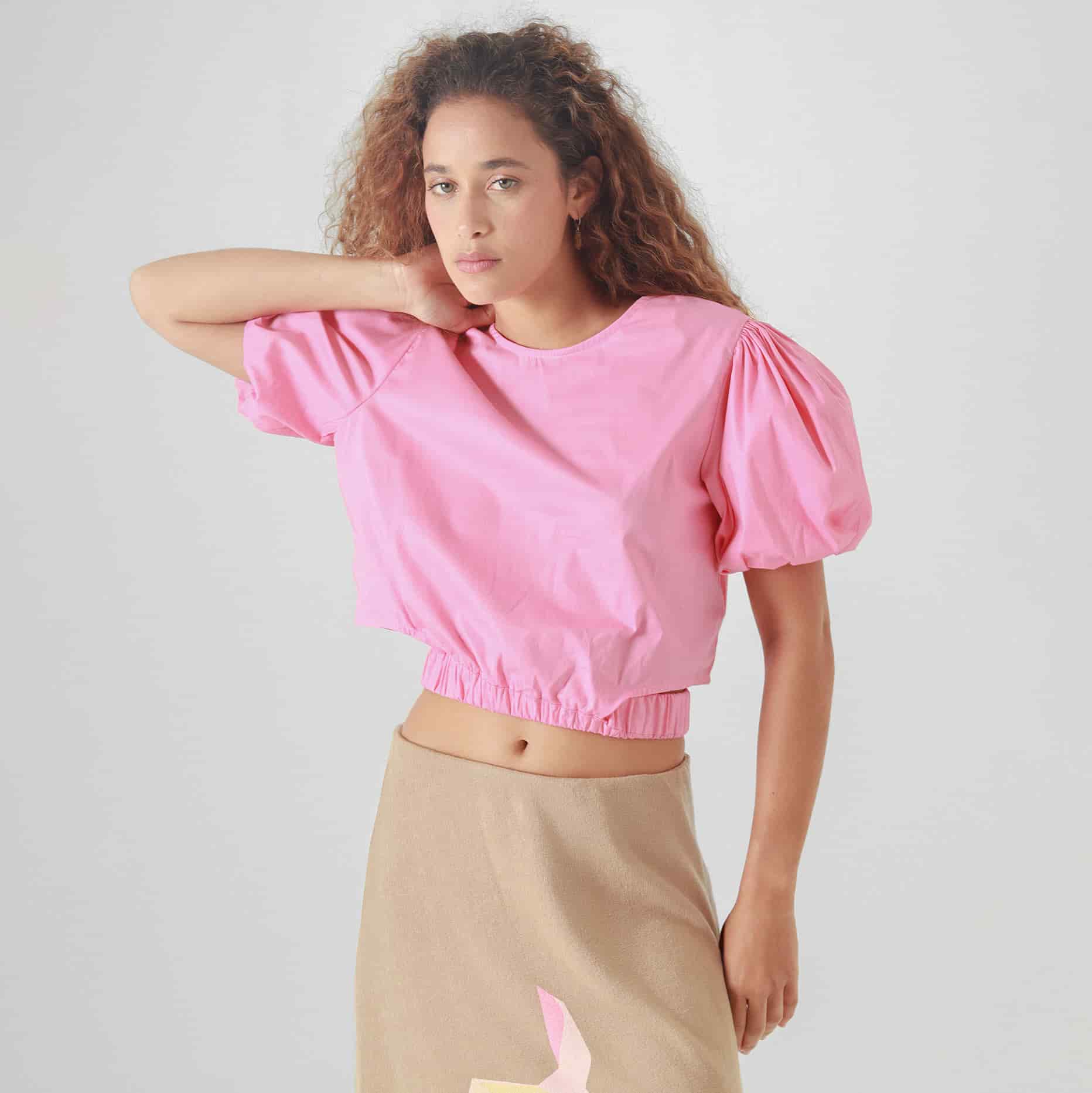 Blusa Cuello Redondo Manga Corta - miniatura 4
