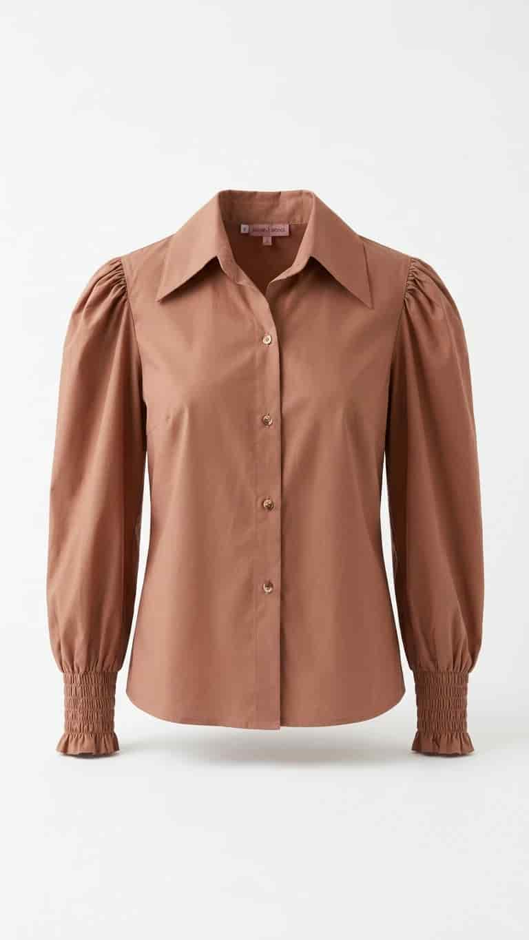 AMELIA BLOUSE CAMEL - miniatura 1