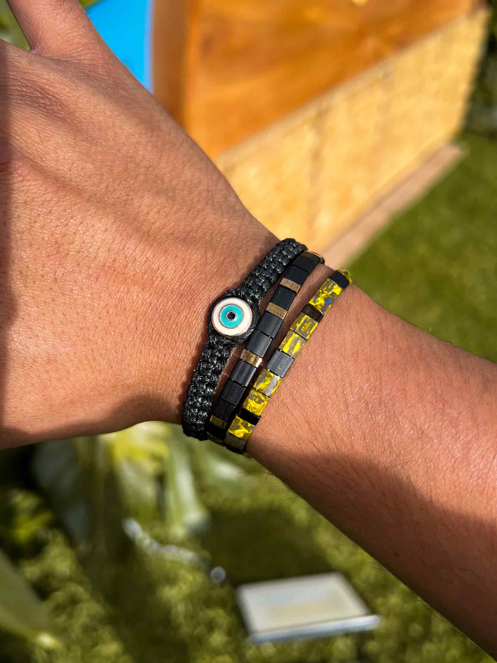 Brazalete Miyuki Tila Amarillo Marmolizado 5mm - miniatura 5