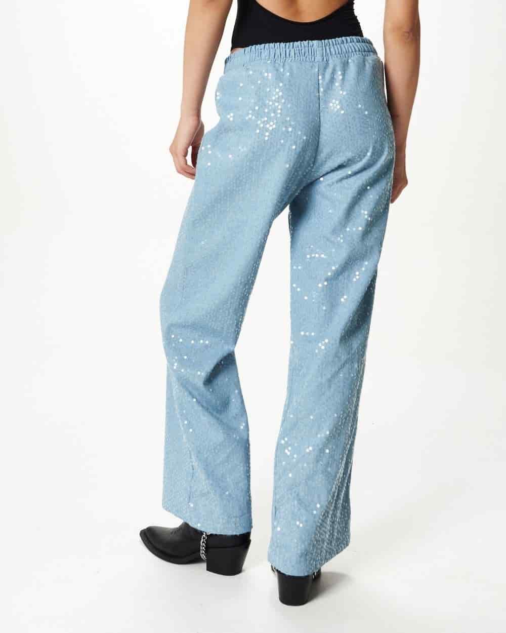 DENIM GLITTER PANTS - miniatura 4