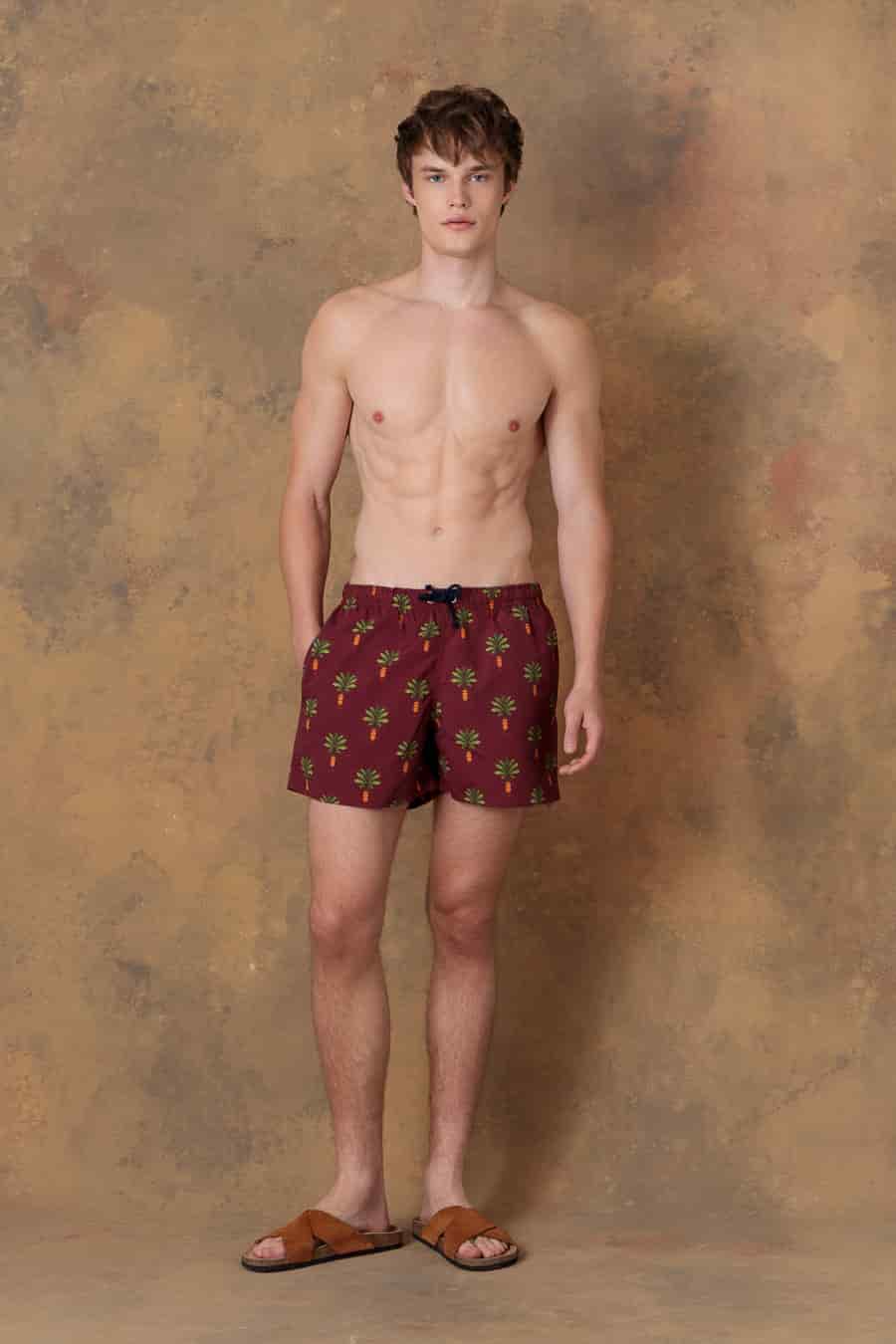 Men's swim trunk orfeo granate - miniatura 1