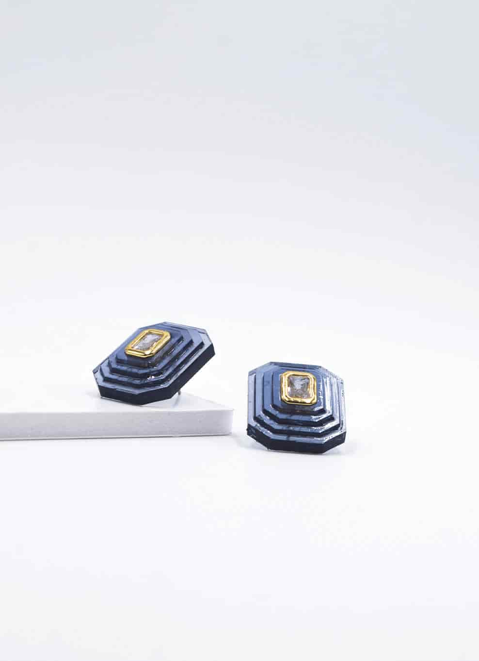 OTTAGONO S - SMOKY EARRINGS - miniatura 1