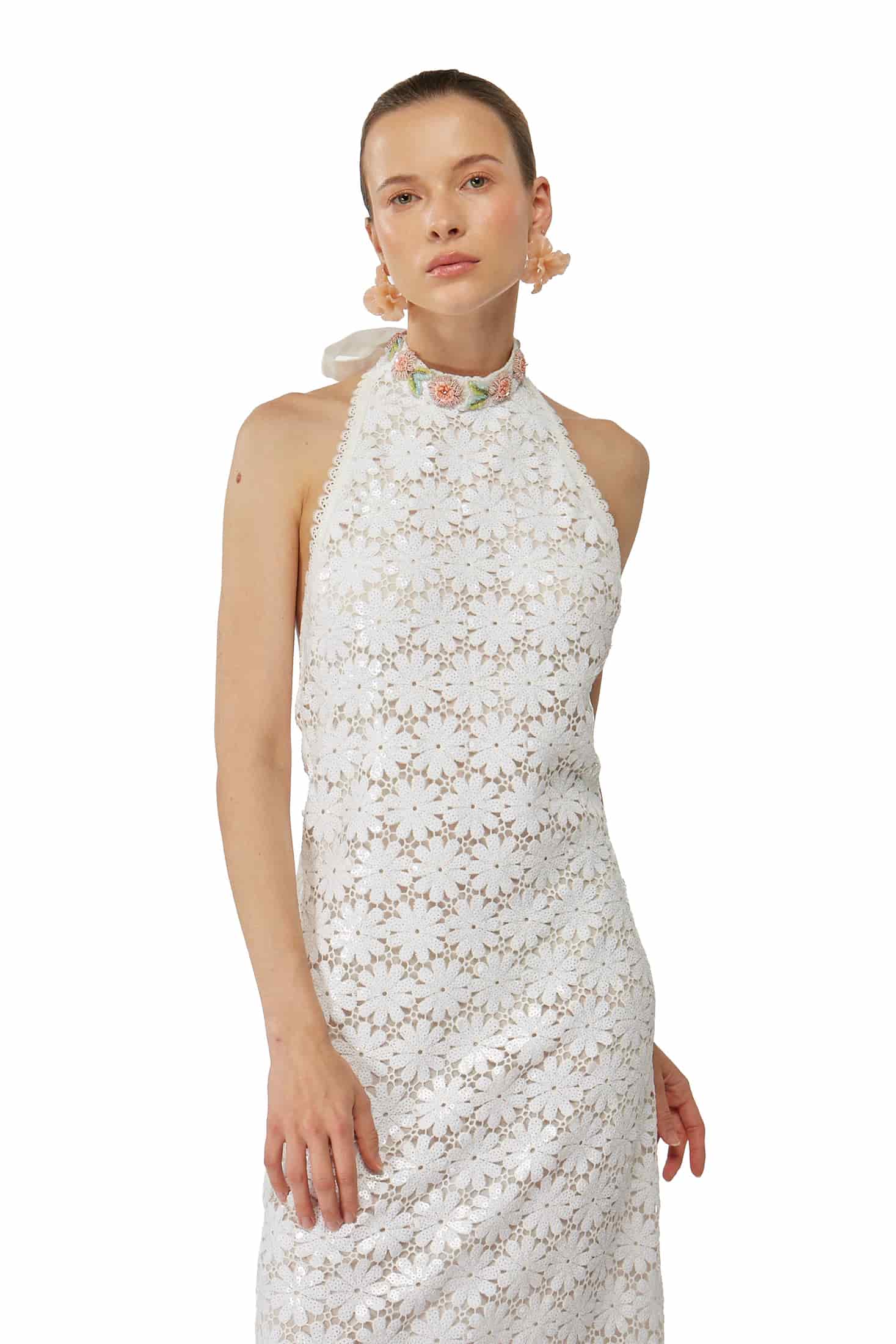 GEMMA MAXI DRESS WHITE - miniatura 4