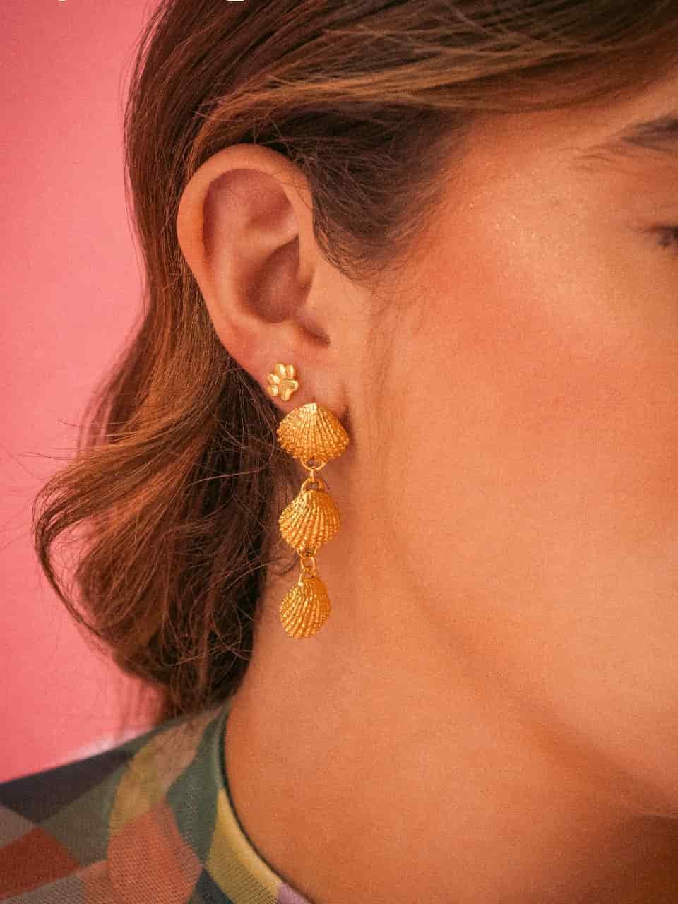 Maxi Aretes Concha Largo - miniatura 2