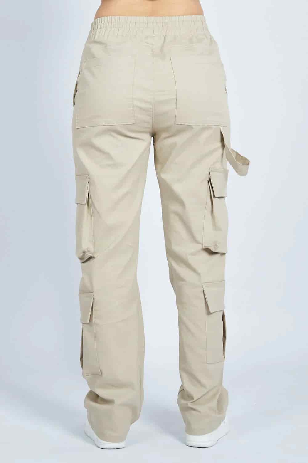 Pantalón jogger cargo bota recta 8 bolsillos  CAQUI | Drop 03 | - miniatura 7