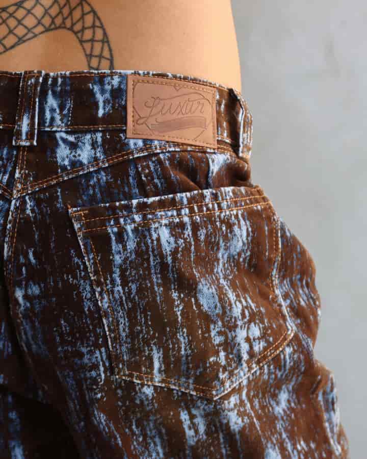 JEAN BAGGY FIT BLUE STATIC CAFÉ/AZUL - miniatura 7